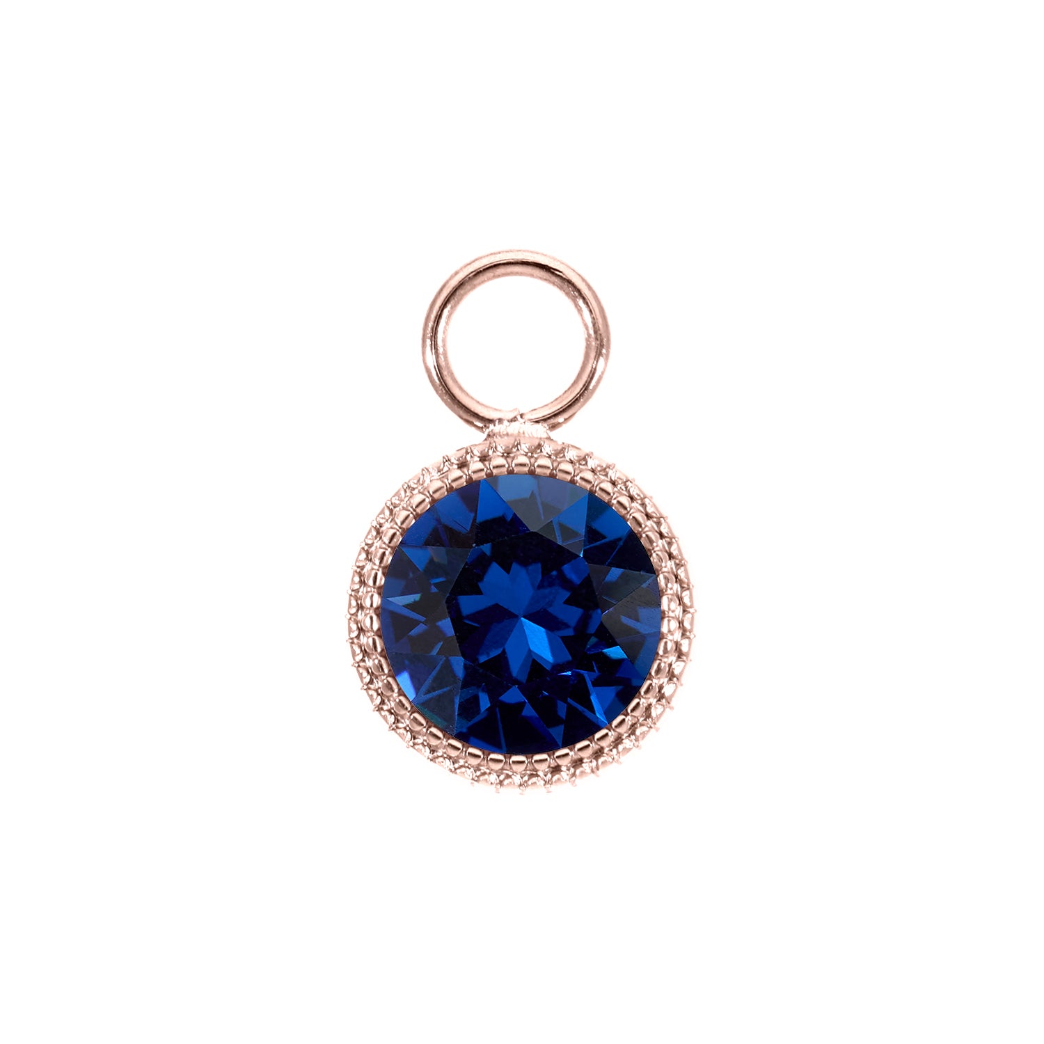 Fabero Charm 0.43" - Rose Gold ReCreated Dark Sapphire