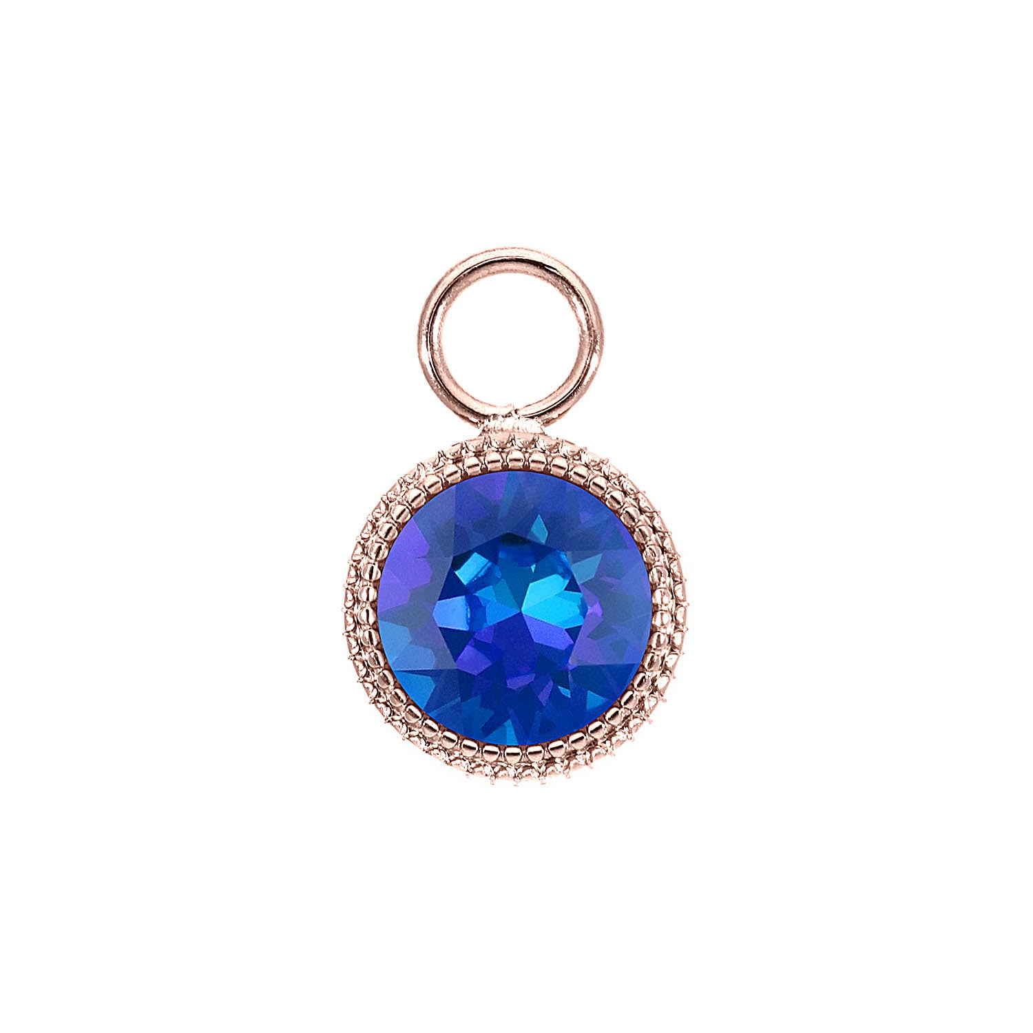 Fabero Charm 0.43" - Rose Gold royal blue delite