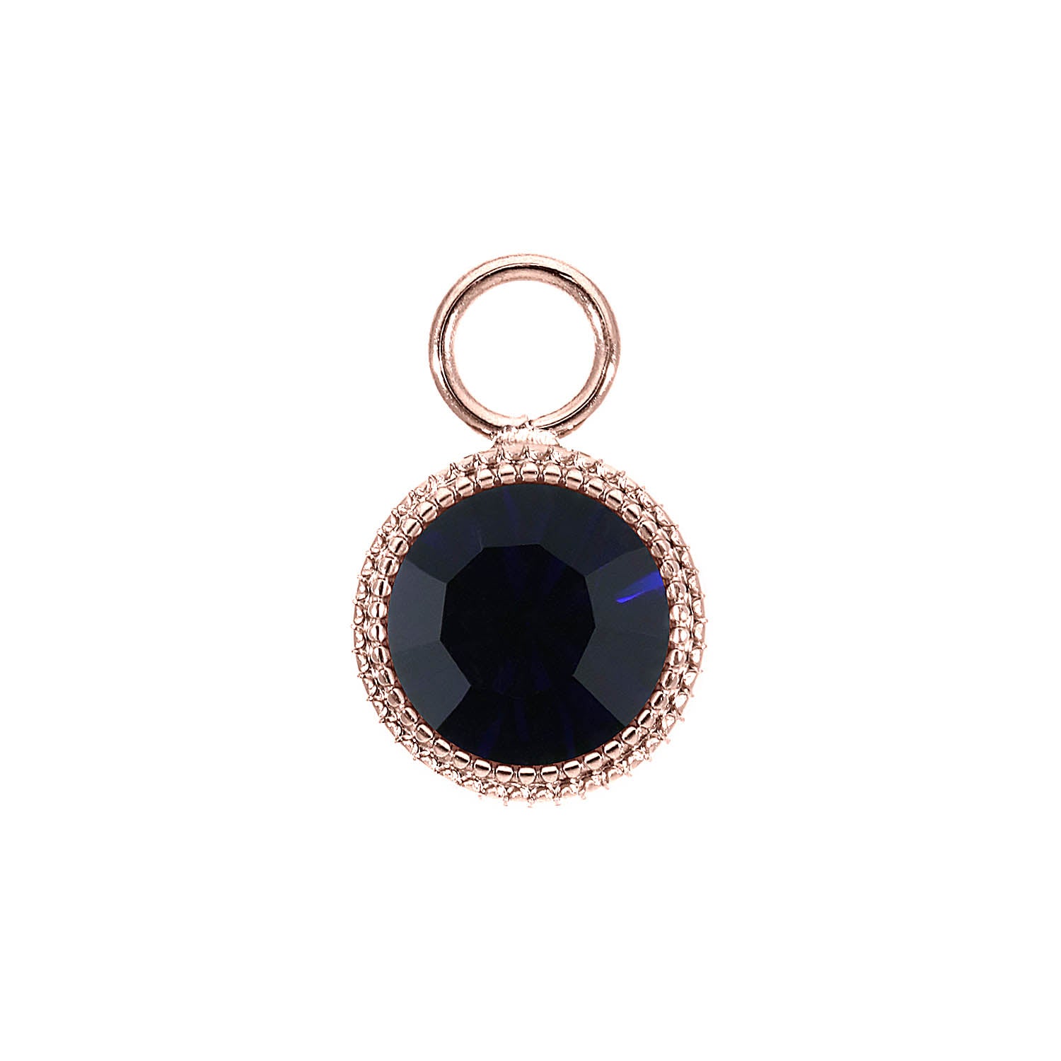 Fabero Charm 0.43" - Rose Gold Dark Indigo