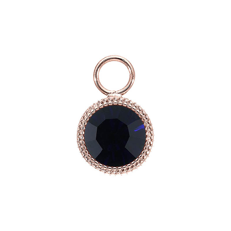Fabero Charm 0.43" - Rose Gold Dark Indigo