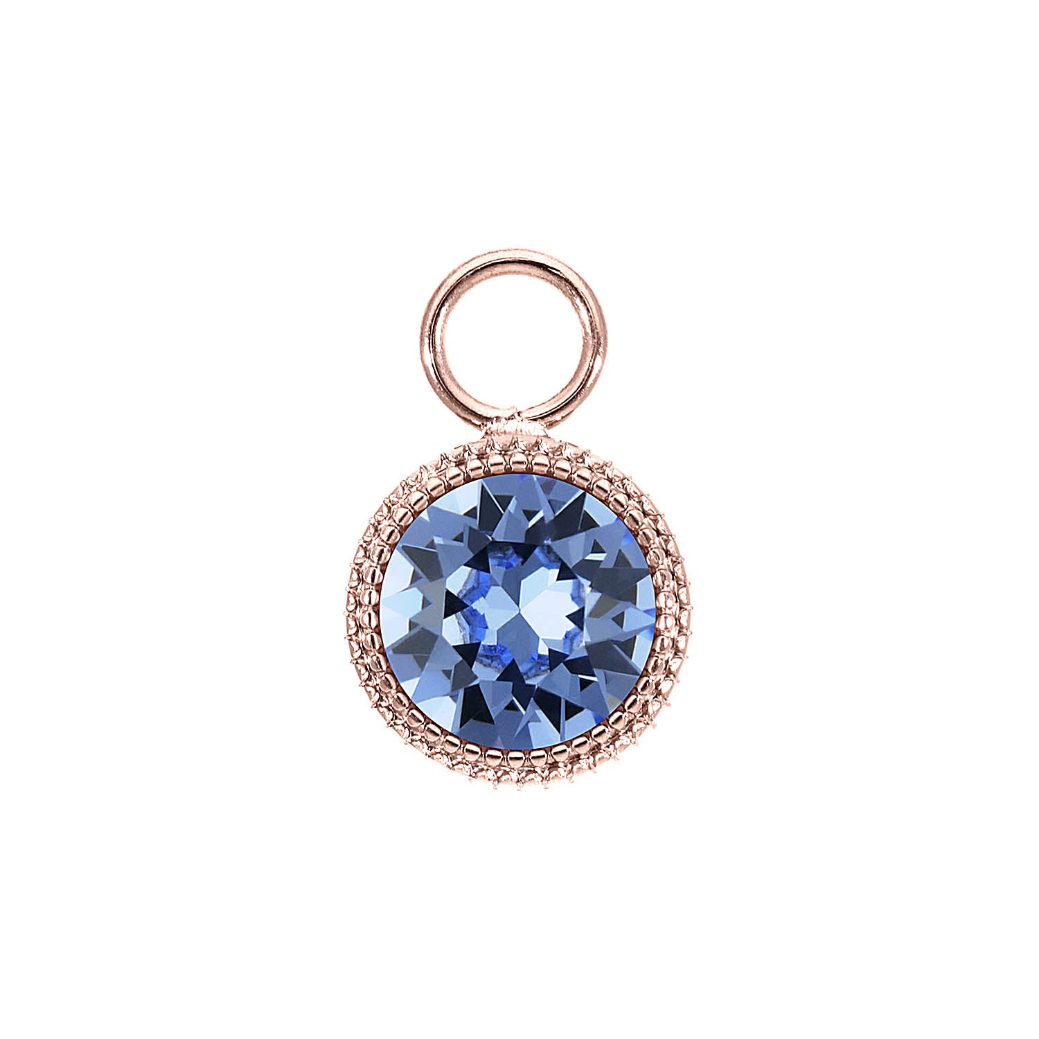 Fabero Charm 0.43" - Rose Gold light sapphire