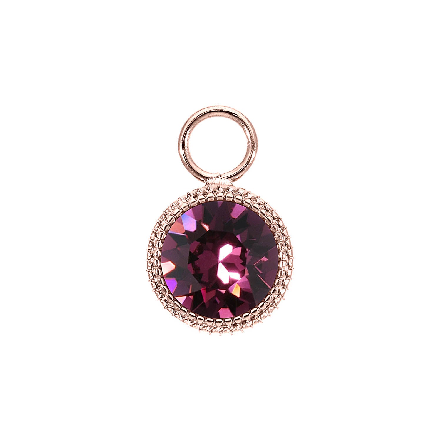 Fabero Charm 0.43" - Rose Gold amethyst