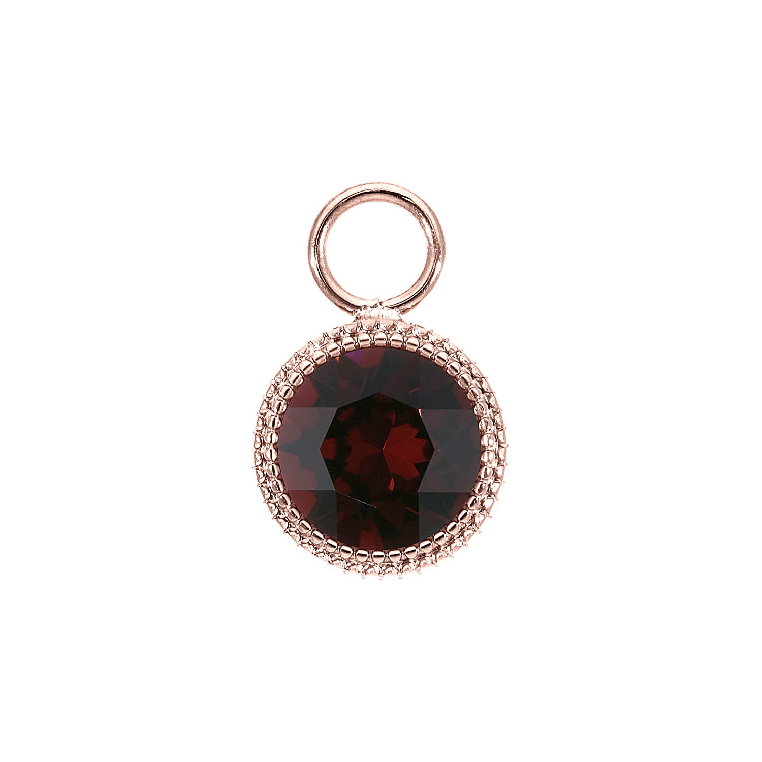 Fabero Charm 0.43" - Rose Gold Burgundy