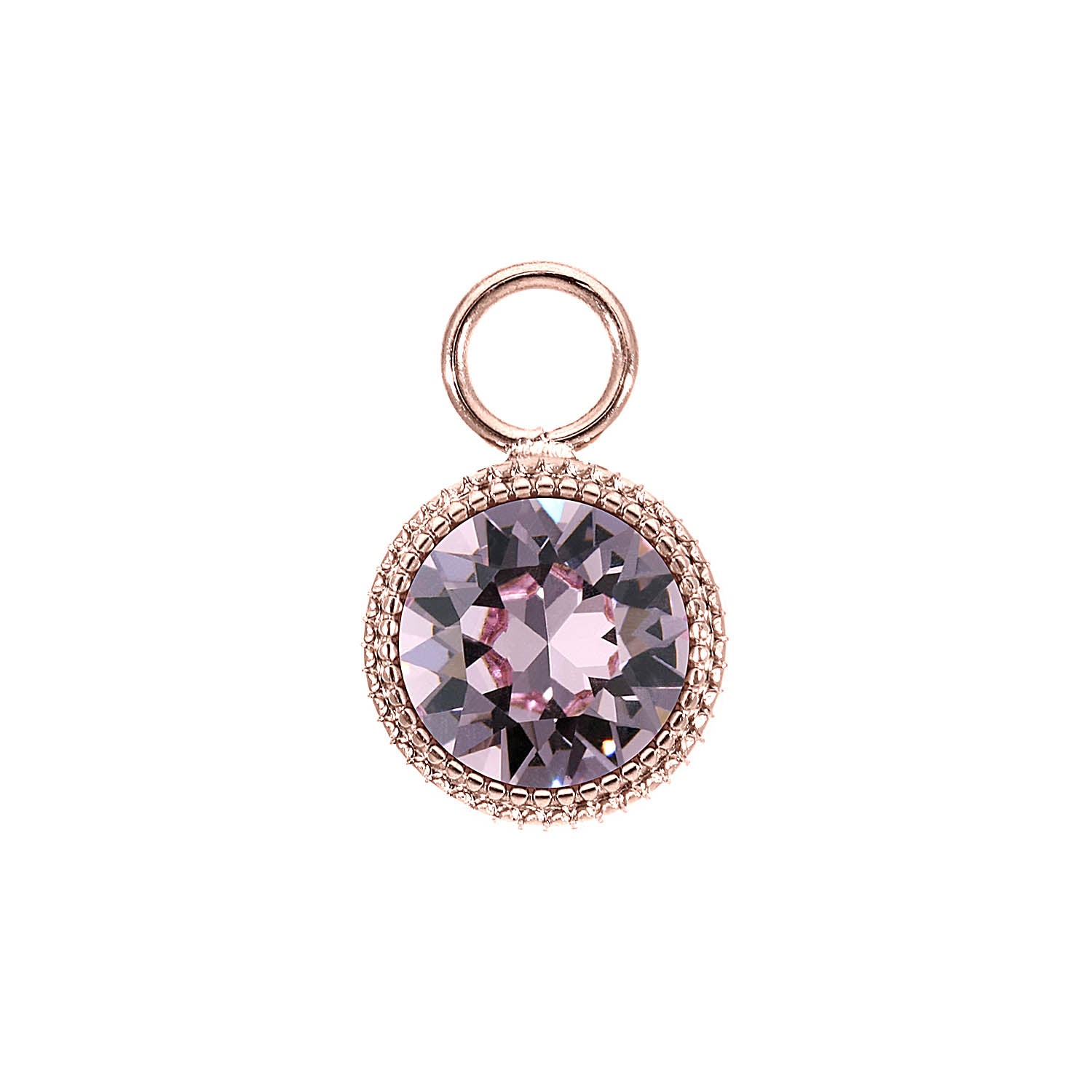 Fabero Charm 0.43" - Rose Gold light amethyst