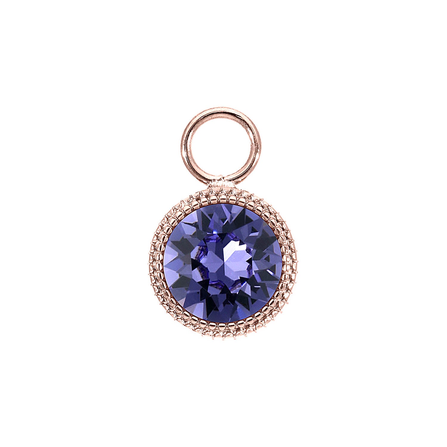 Fabero Charm 0.43" - Rose Gold tanzanite