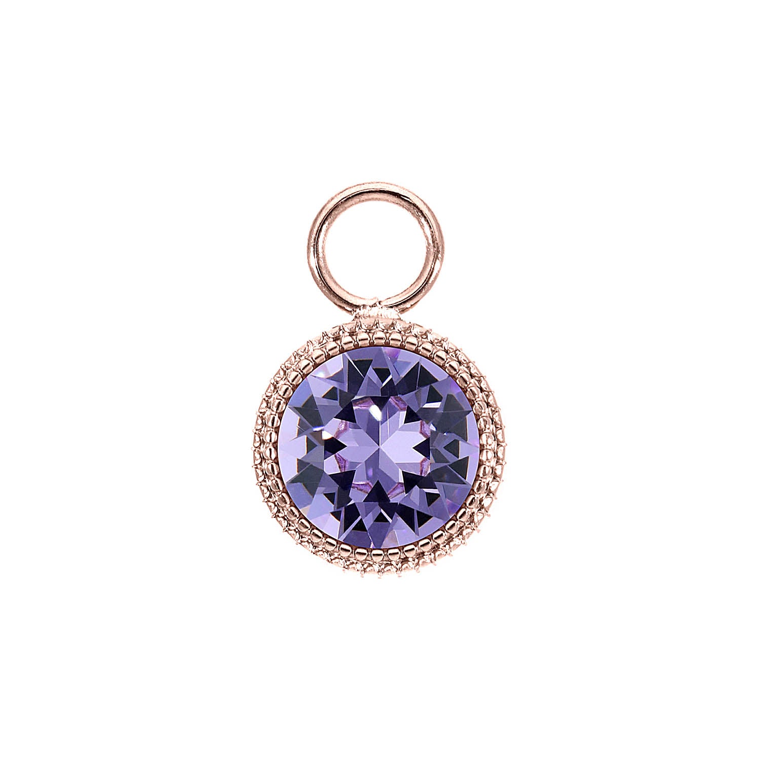 Fabero Charm 0.43" - Rose Gold Violet