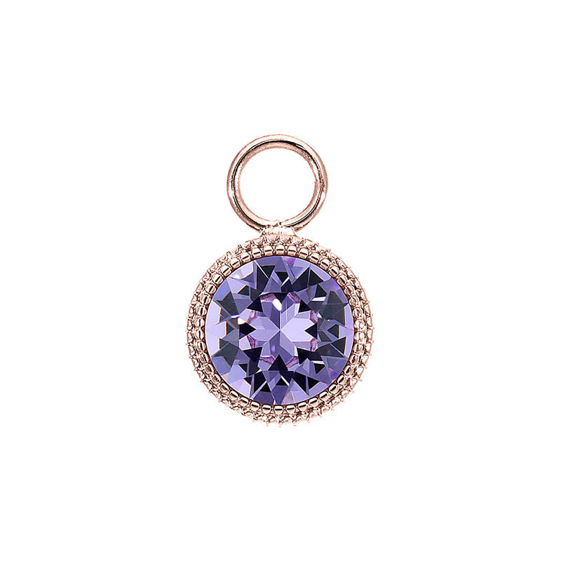 Fabero Charm 0.43" - Rose Gold Violet