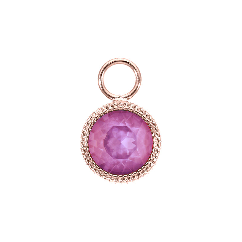 Fabero Charm 0.43" - Rose Gold Crystal Orchid Ignite