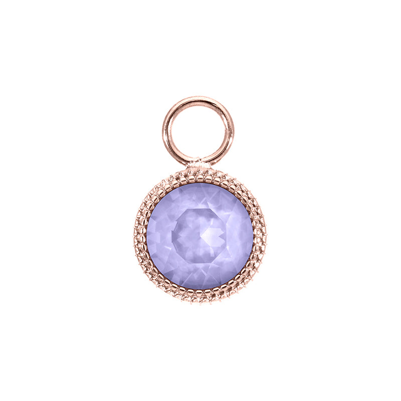 Fabero Charm 0.43" - Rose Gold Crystal Purple Ignite