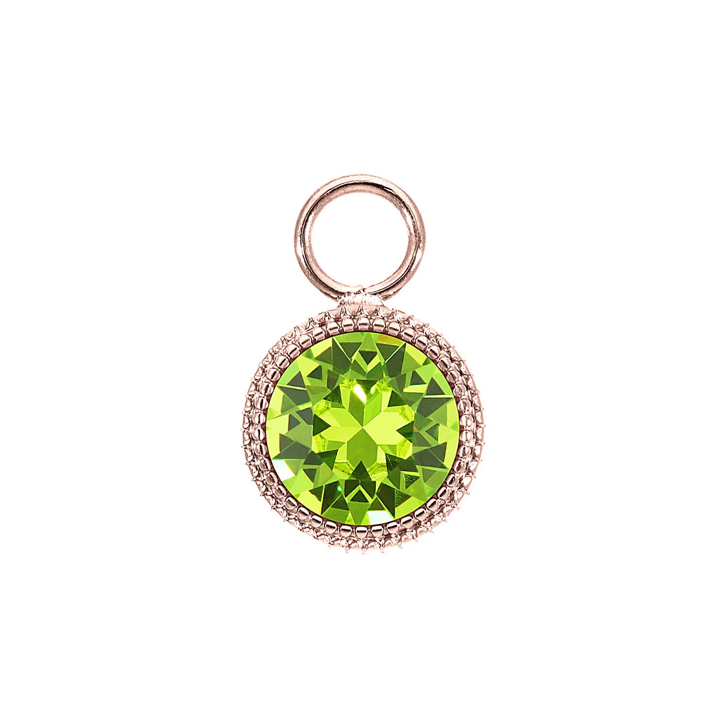 Fabero Charm 0.43" - Rose Gold Citrus Green