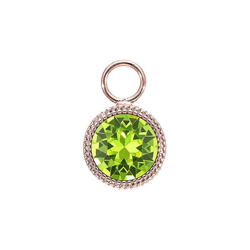 Fabero Charm 0.43" - Rose Gold Citrus Green