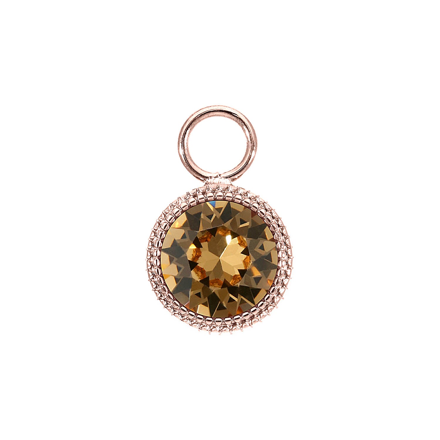 Fabero Charm 0.43" - Rose Gold light colorado topaz