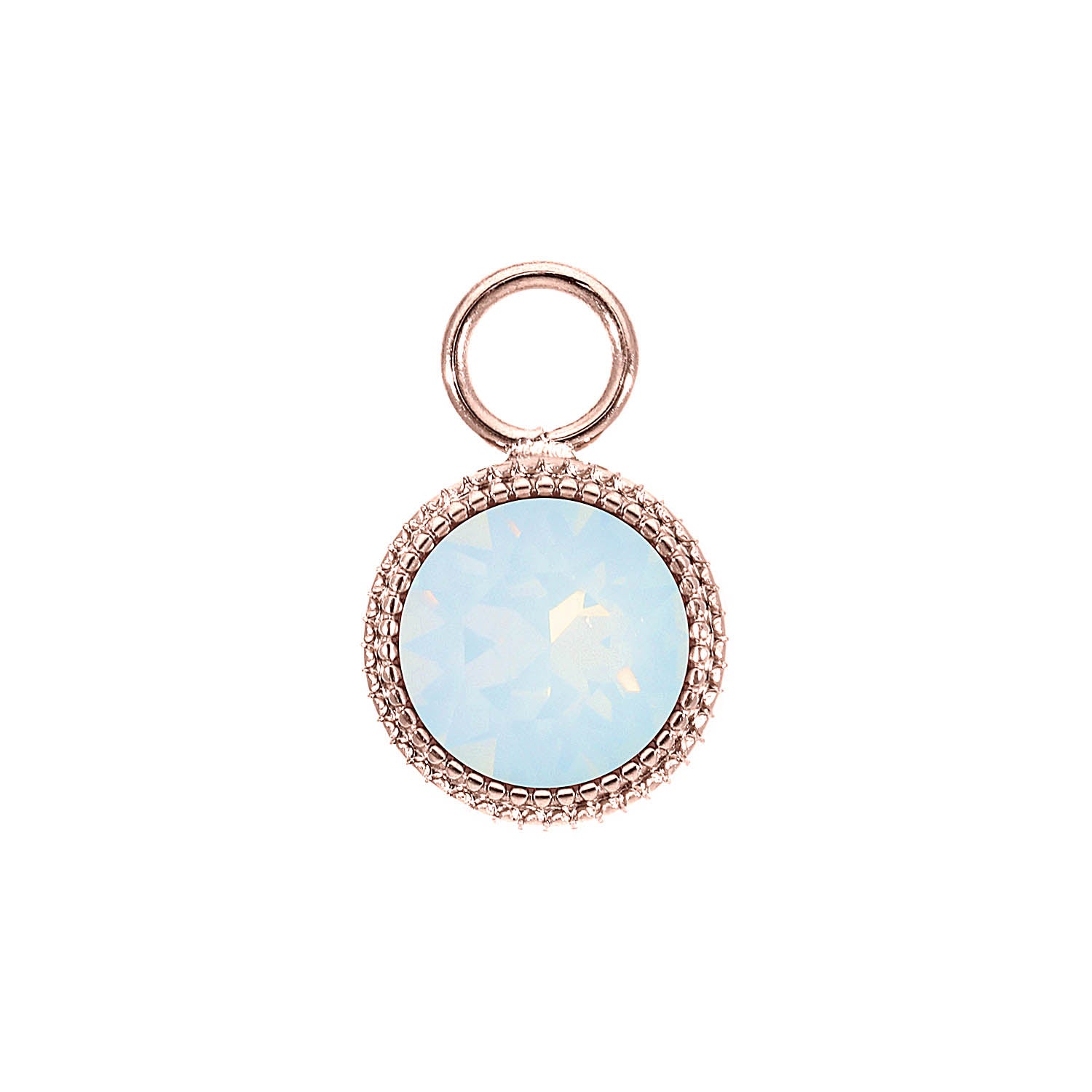 Fabero Charm 0.43" - Rose Gold white opal
