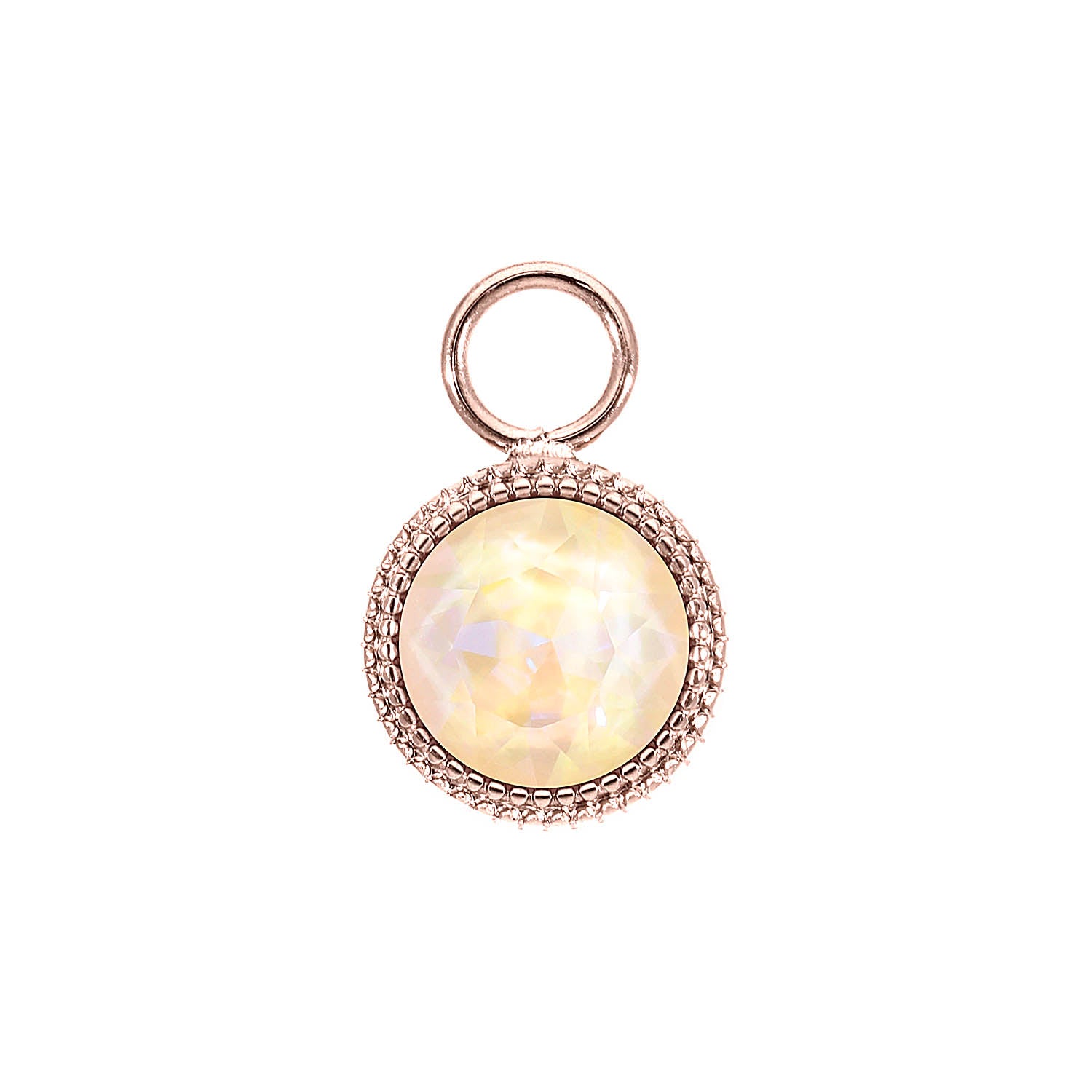 Fabero Charm 0.43" - Rose Gold ivory cream delite