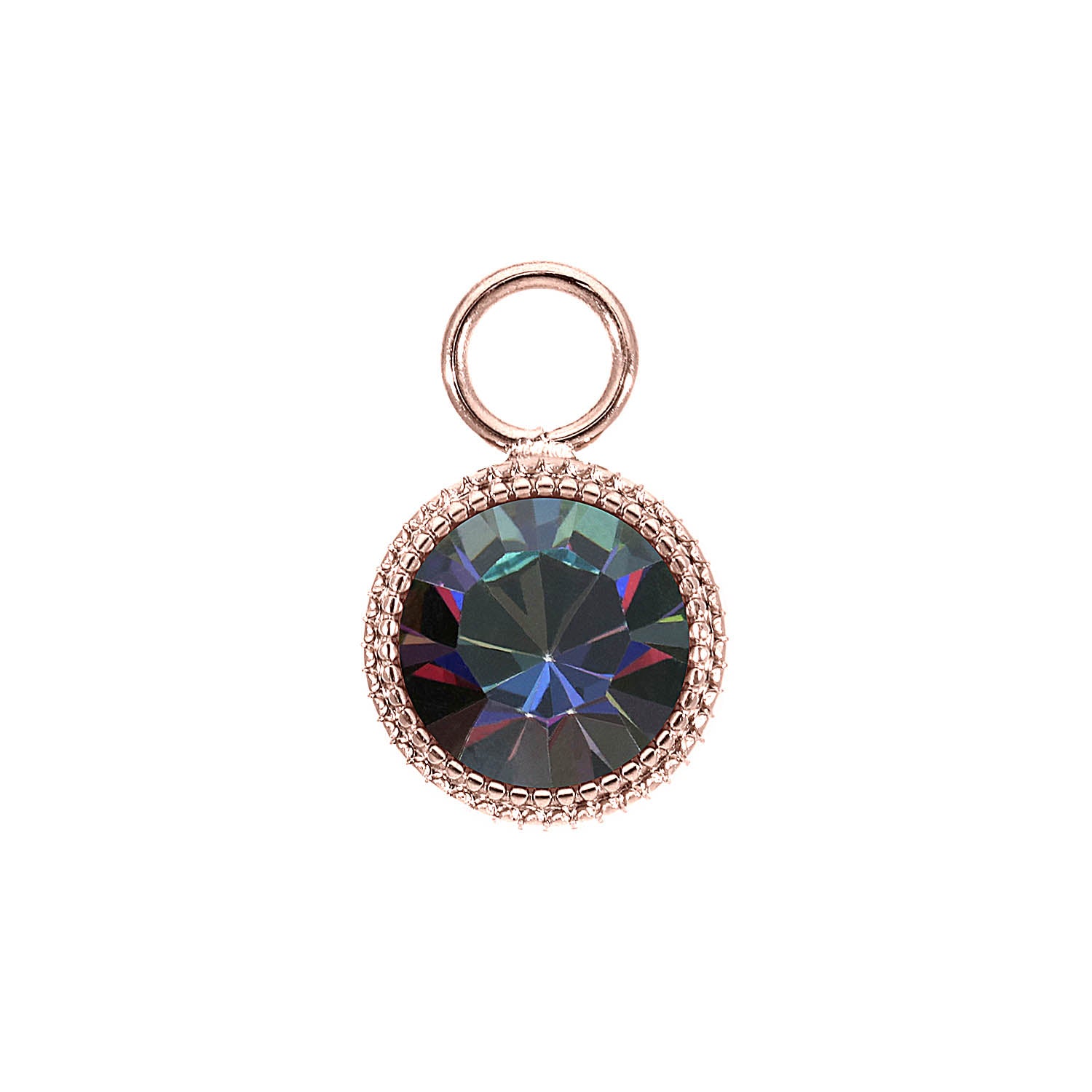 Fabero Charm 0.43" - Rose Gold Crystal Vitrail Medium