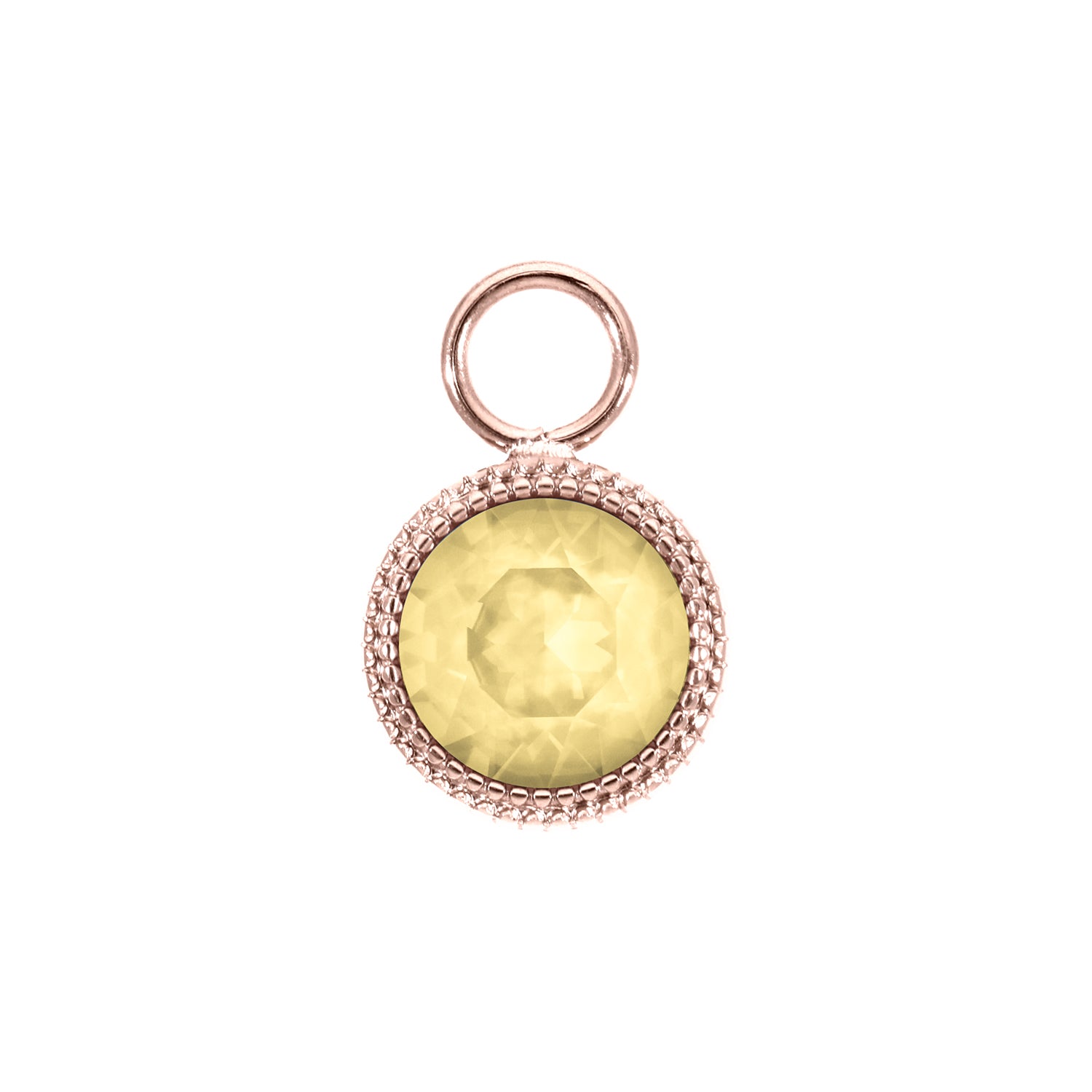 Fabero Charm 0.43" - Rose Gold Recreated Dark Jonquil