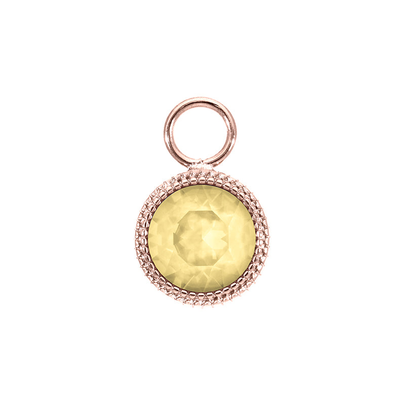 Fabero Charm 0.43" - Rose Gold Recreated Dark Jonquil