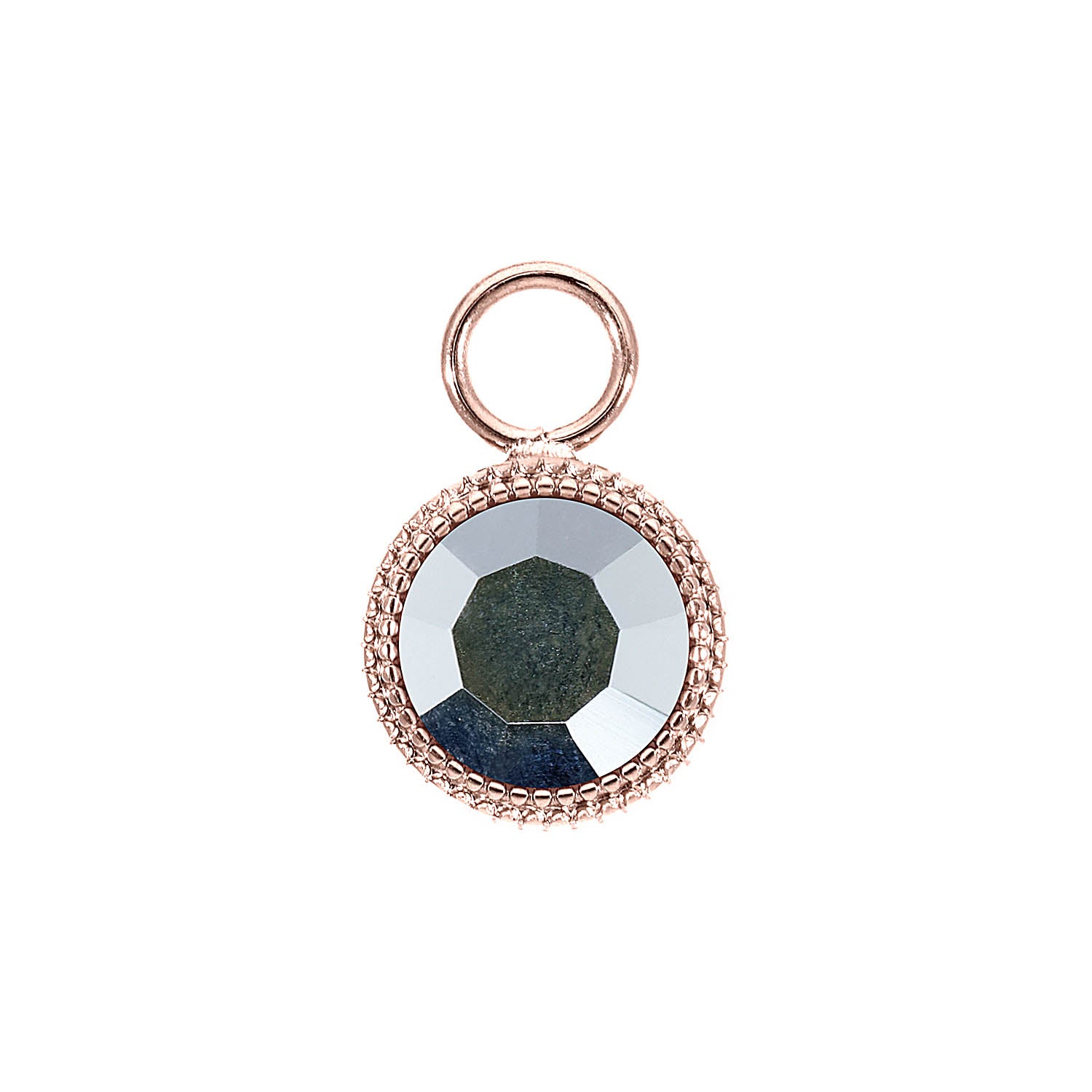 Fabero Charm 0.43" - Rose Gold crystal labrador