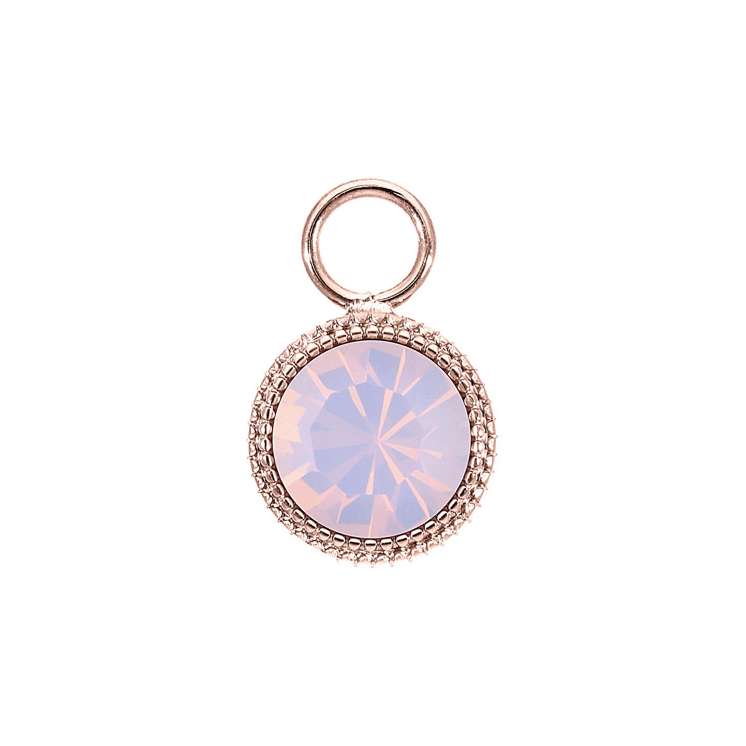 Fabero Charm 0.43" - Rose Gold rose opal