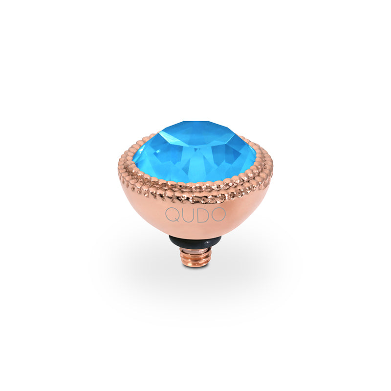 Fabero Top 0.43" - Rose Gold Crystal Electric Blue Ignite