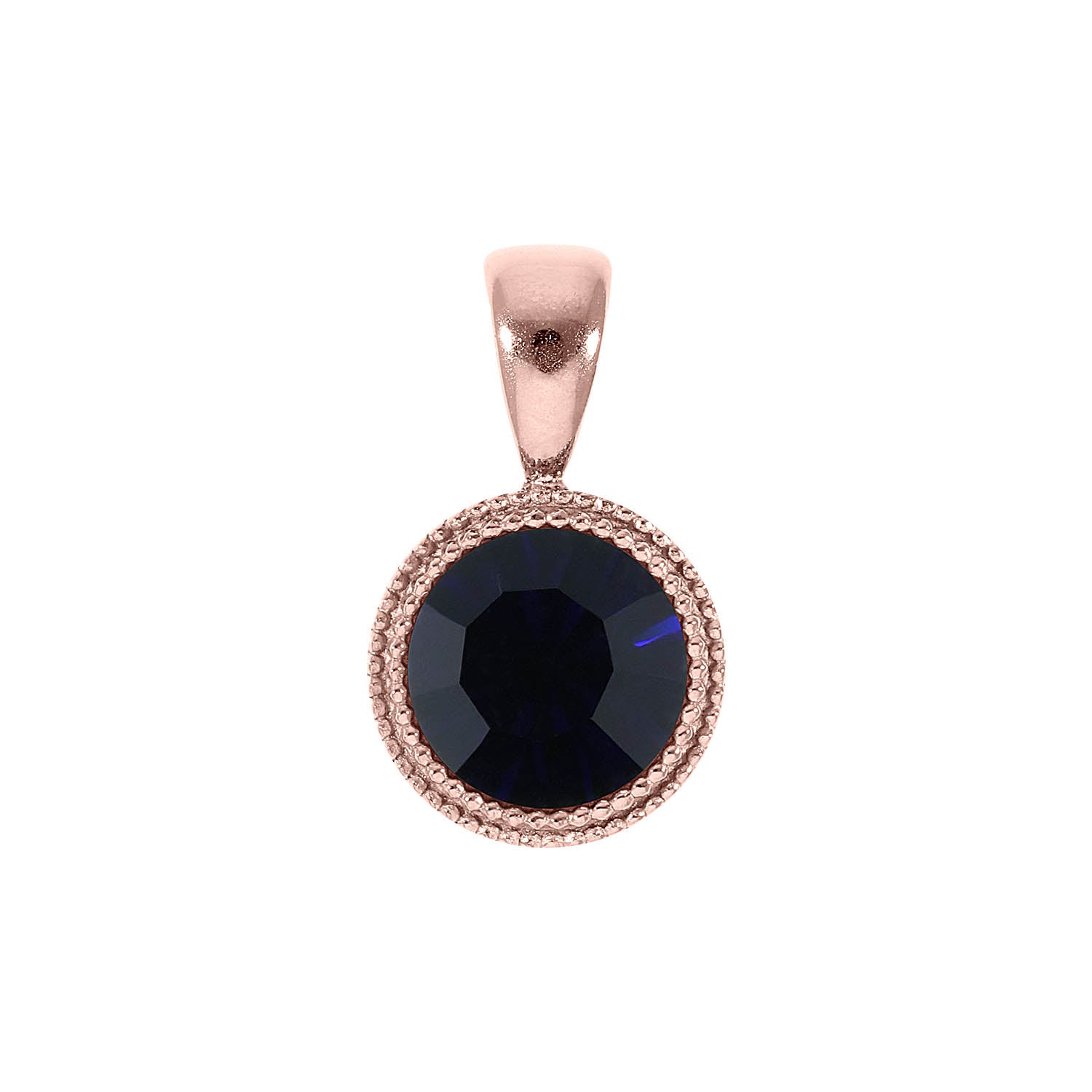 Fabero Pendant 0.43" - Rose Gold Dark Indigo