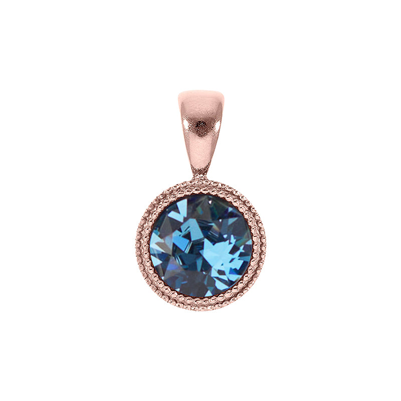 Fabero Pendant 0.43" - Rose Gold Denim Blue
