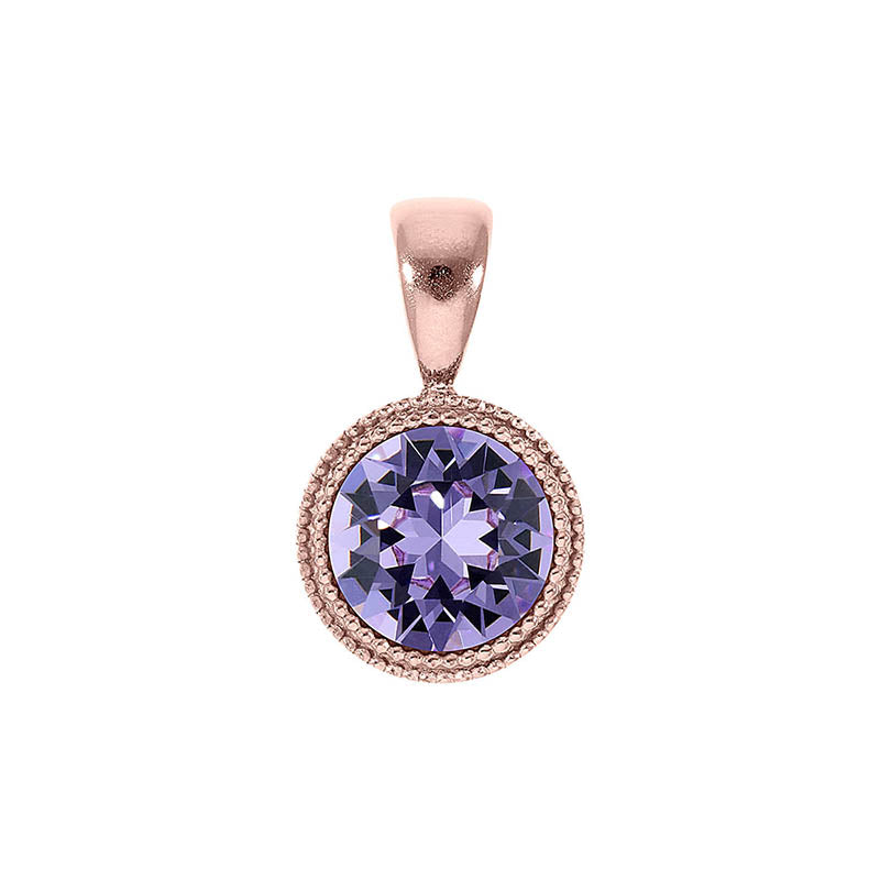 Fabero Pendant 0.43" - Rose Gold Violet