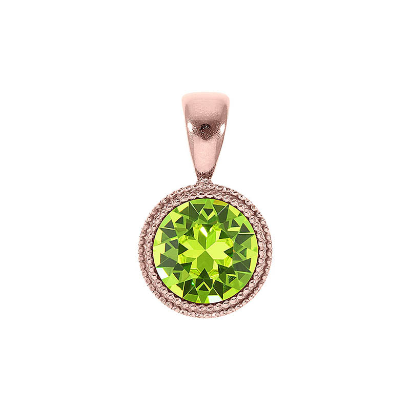 Fabero Pendant 0.43" - Rose Gold Citrus Green