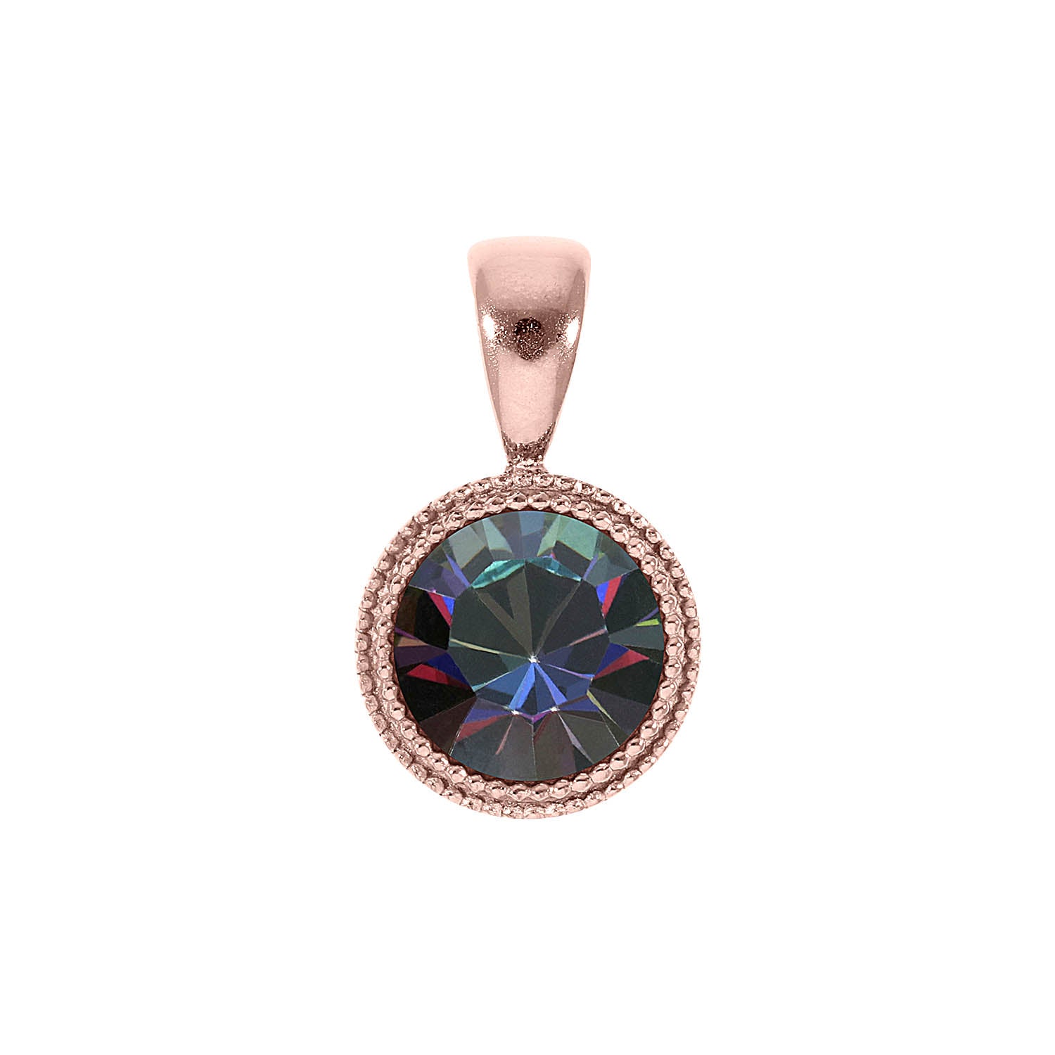 Fabero Pendant 0.43" - Rose Gold Crystal Vitrail Medium