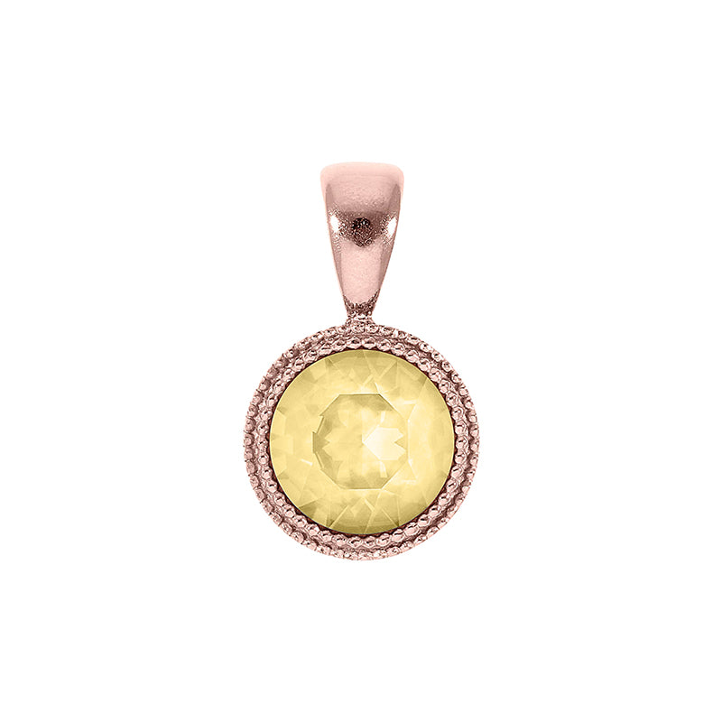 Fabero Pendant 0.43" - Rose Gold Recreated Dark Jonquil