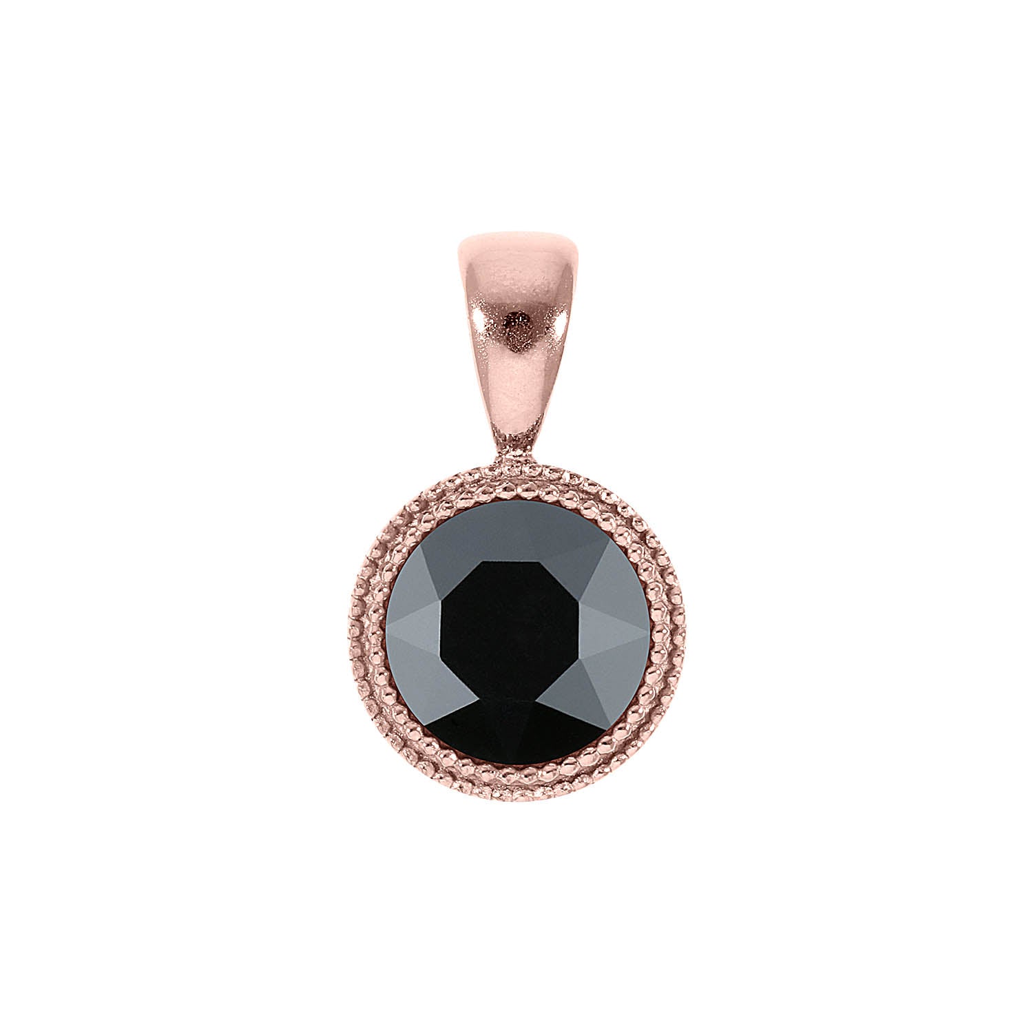 Fabero Pendant 0.43" - Rose Gold jet hematite