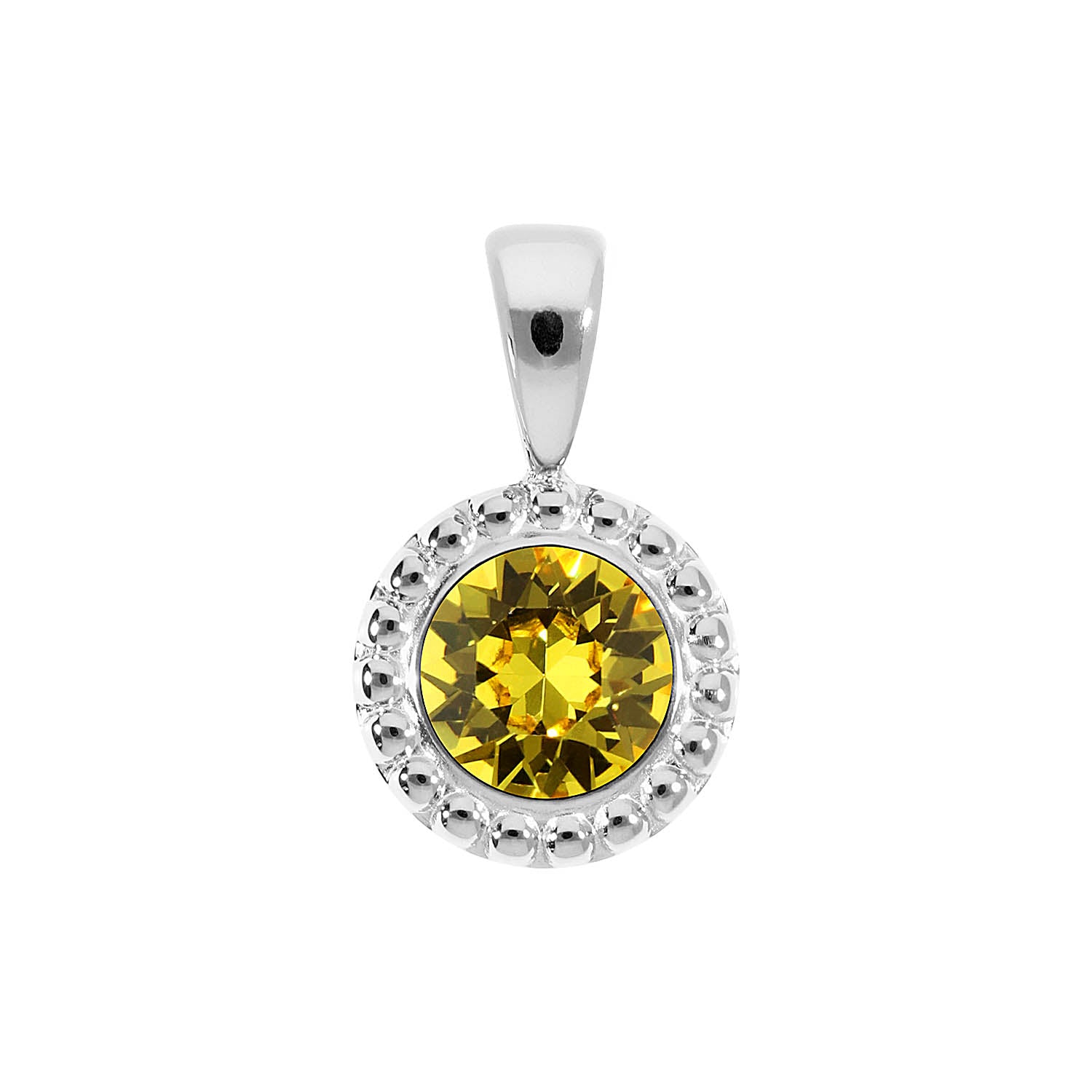 Ghiare Pendant 0.43" - Silver light topaz