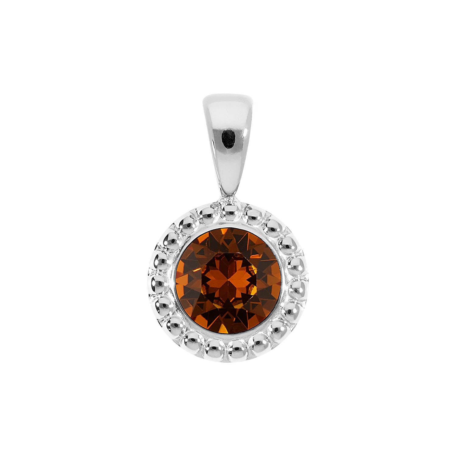 Ghiare Pendant 0.43" - Silver light amber