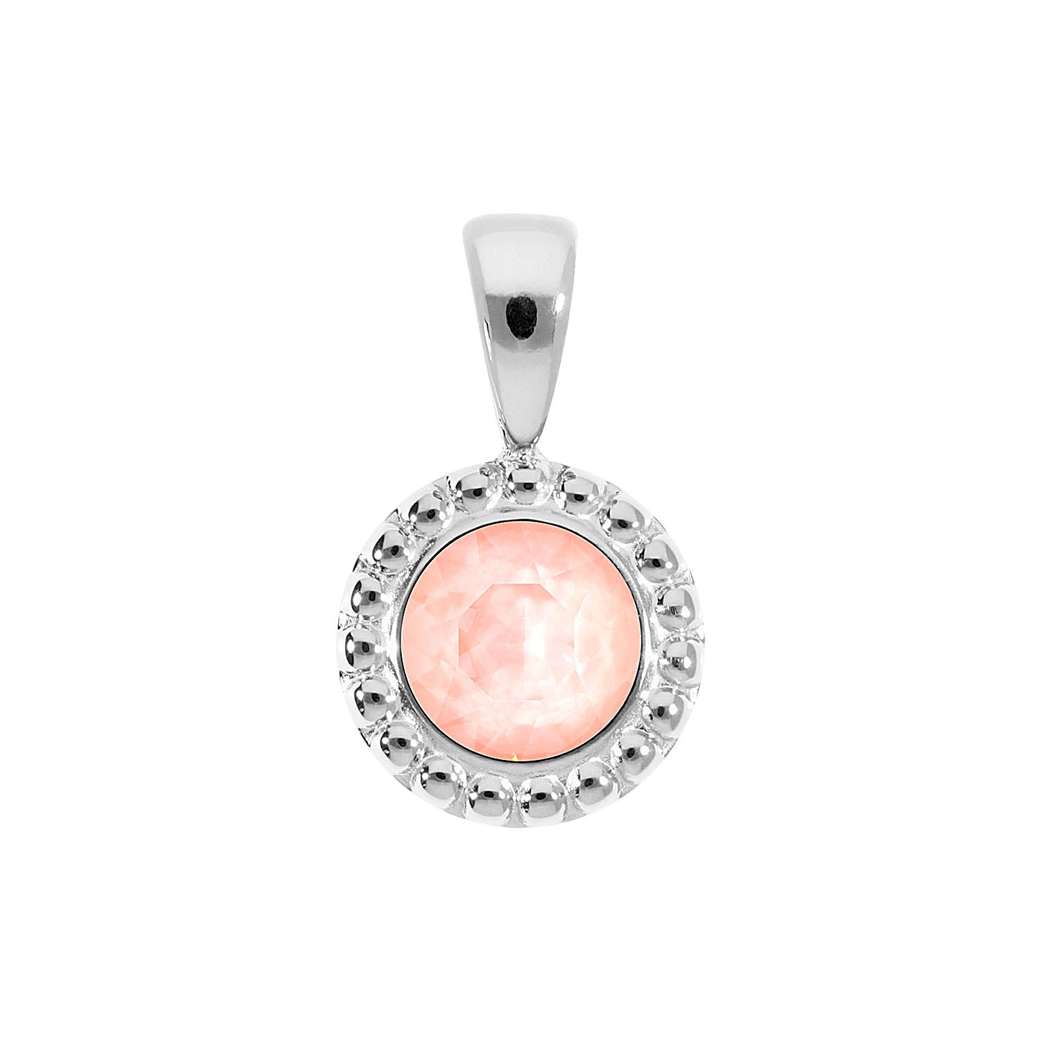 Ghiare Pendant 0.43" - Silver Crystal Flamingo Ignite