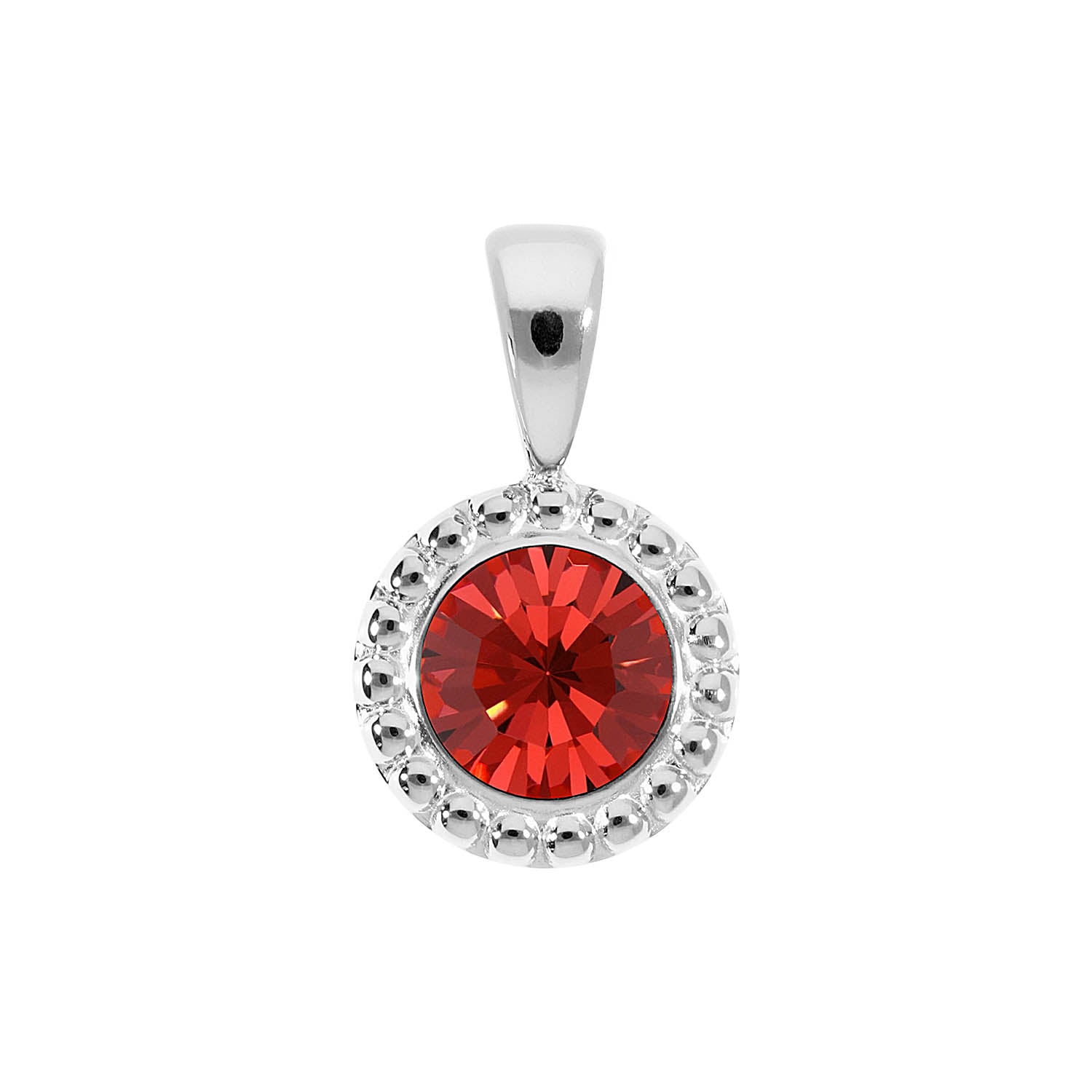 Ghiare Pendant 0.43" - Silver padparadscha