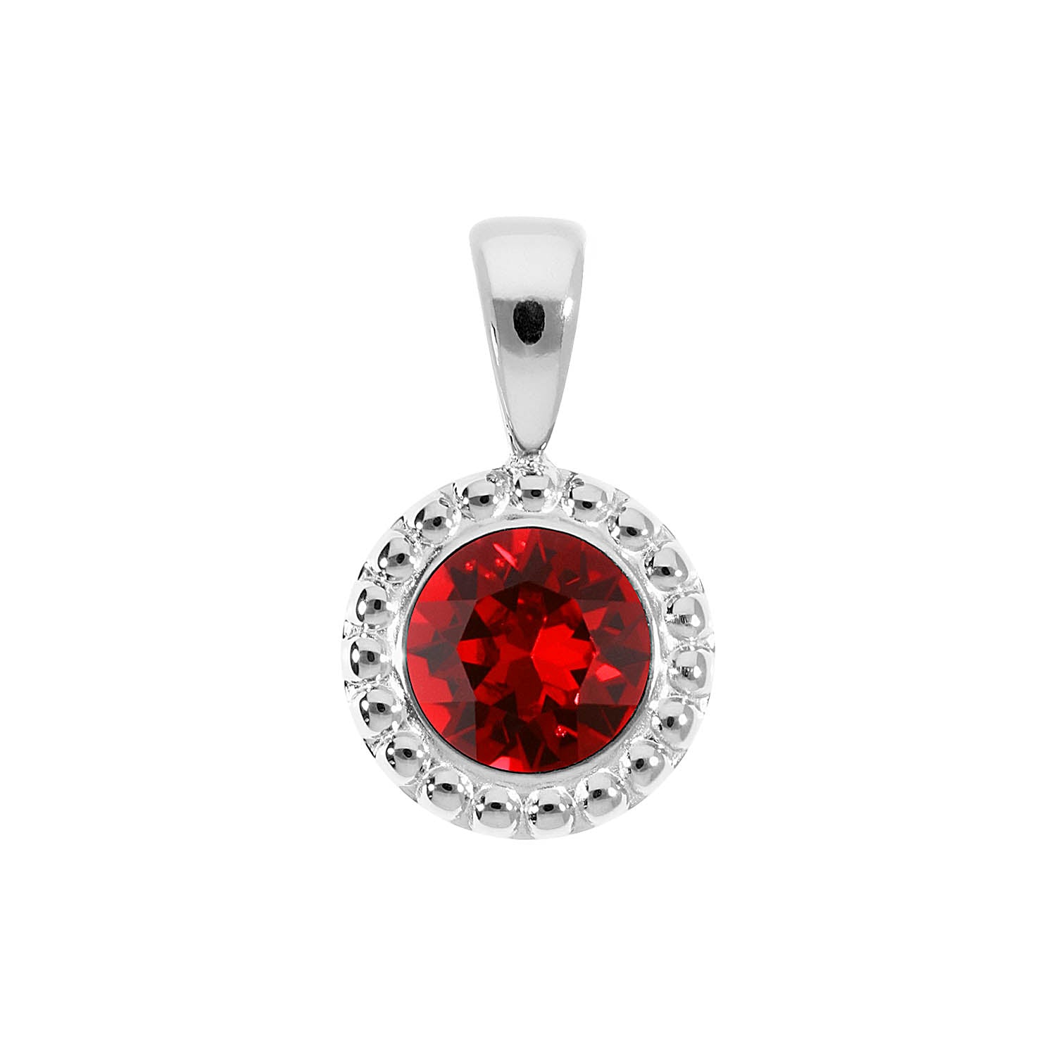 Ghiare Pendant 0.43" - Silver scarlet