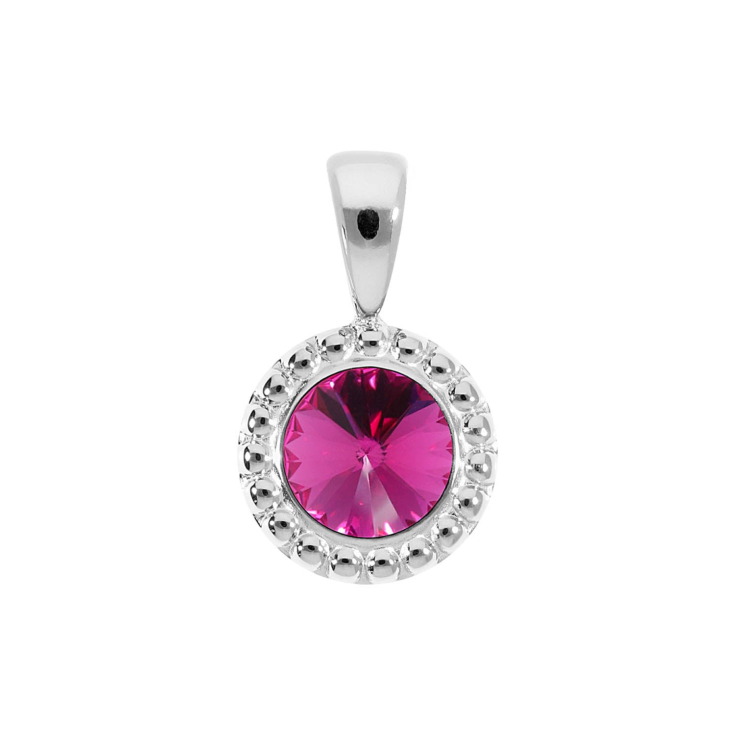 Ghiare Pendant 0.43" - Silver fuchsia