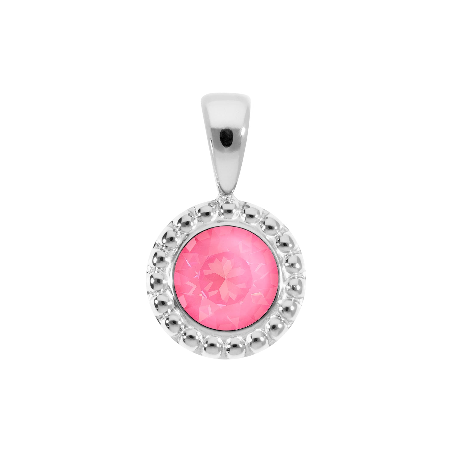 Ghiare Pendant 0.43" - Silver Crystal Dahlia Ignite