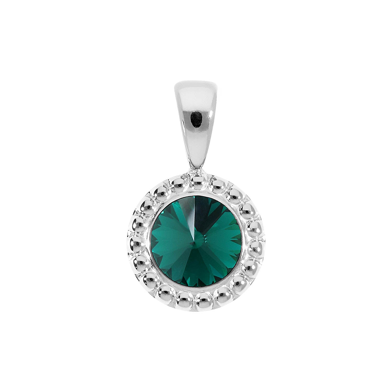 Ghiare Pendant 0.43" - Silver emerald
