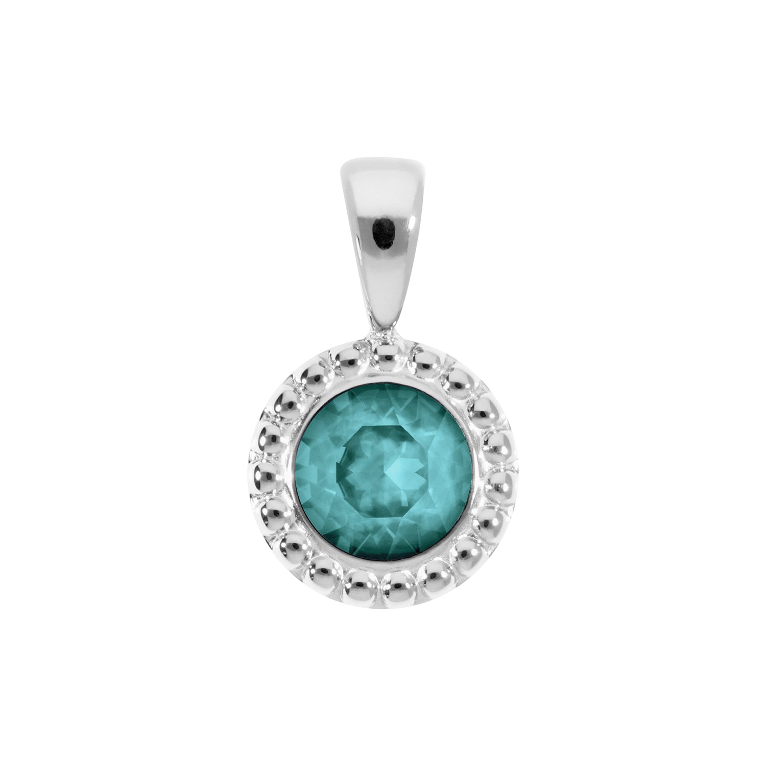 Ghiare Pendant 0.43" - Silver Crystal Pine Green Ignite