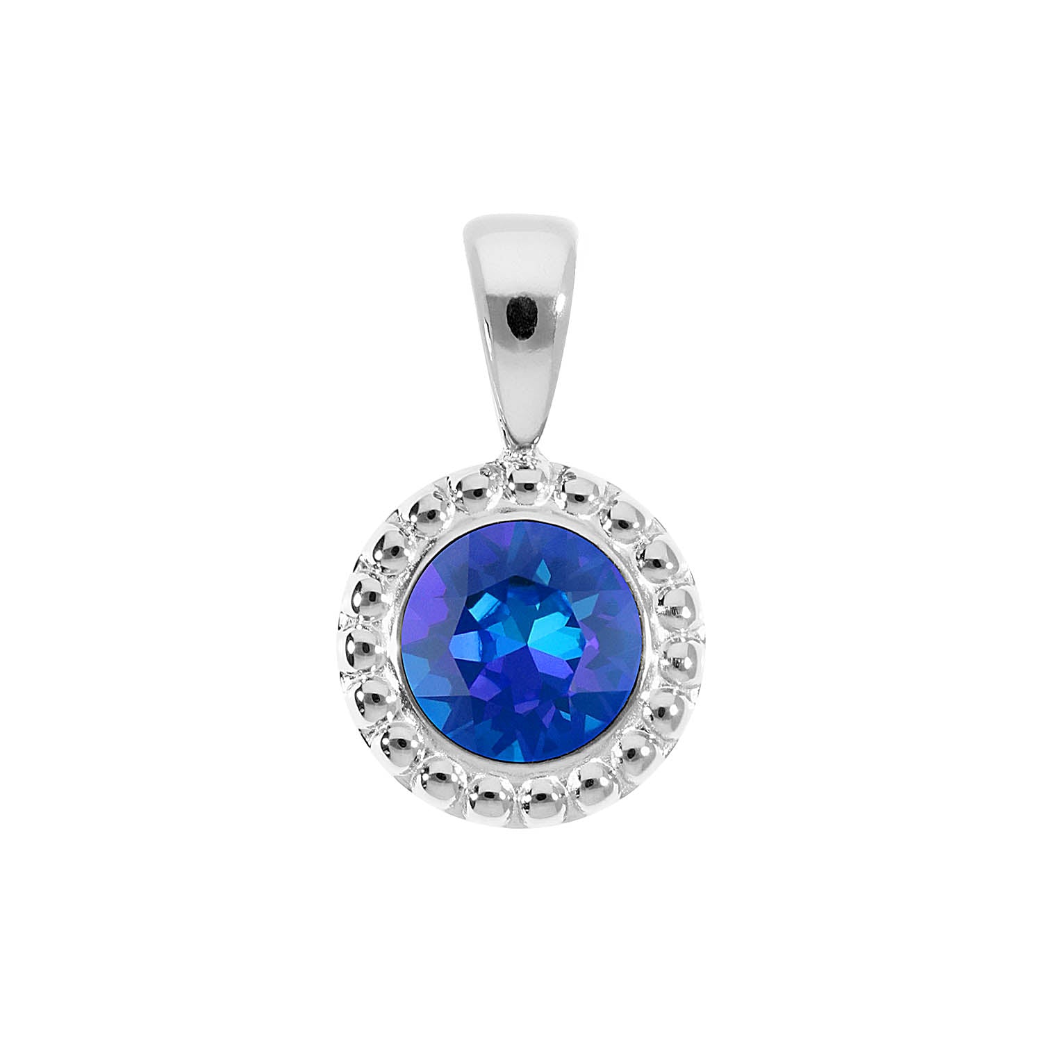 Ghiare Pendant 0.43" - Silver royal blue delite