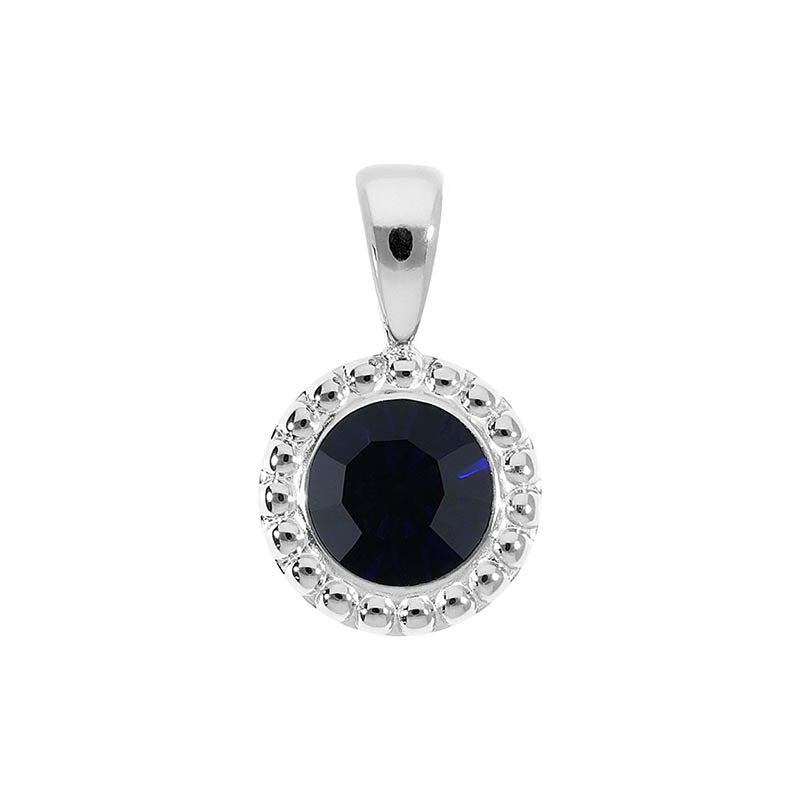 Ghiare Pendant 0.43" - Silver Dark Indigo