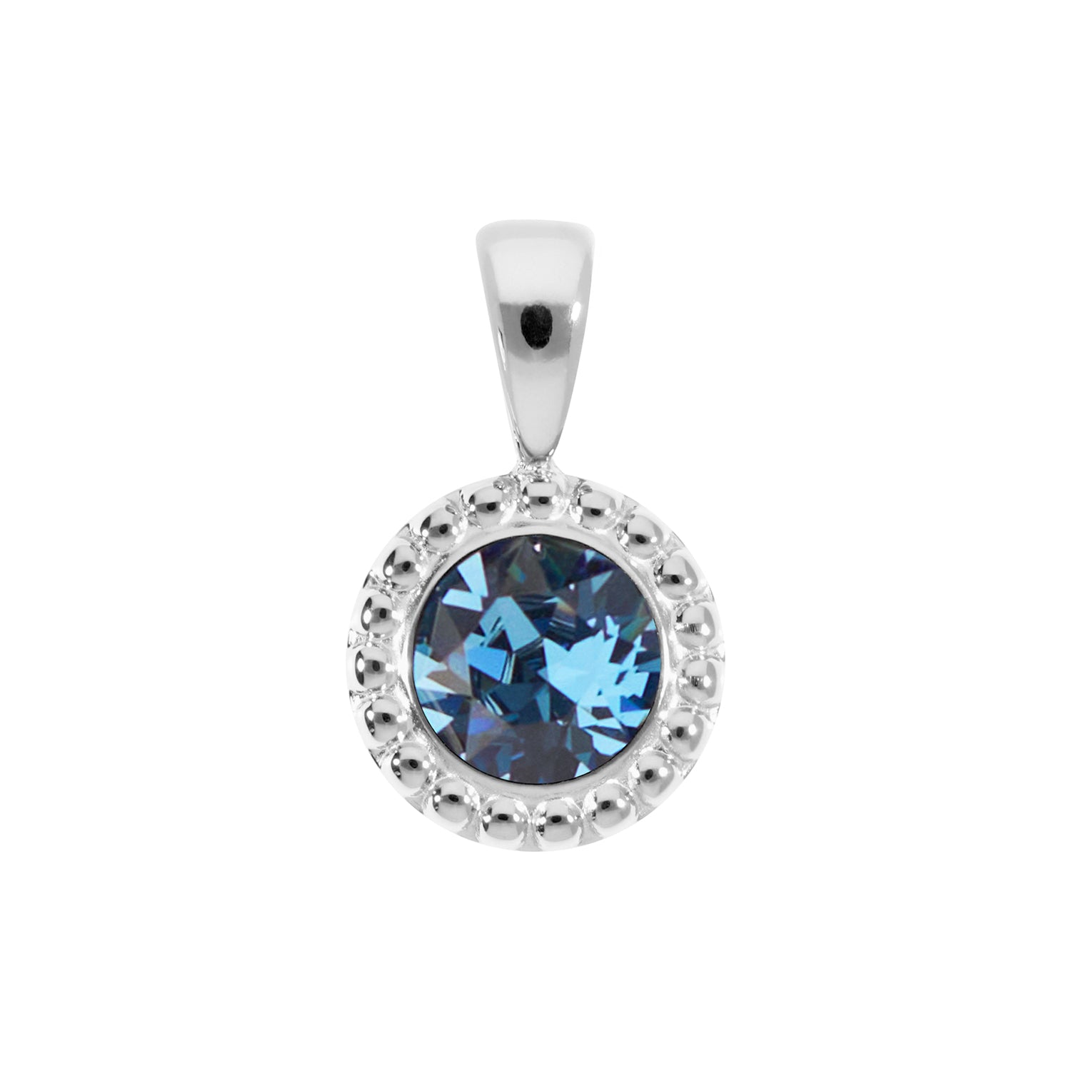 Ghiare Pendant 0.43" - Silver Denim Blue