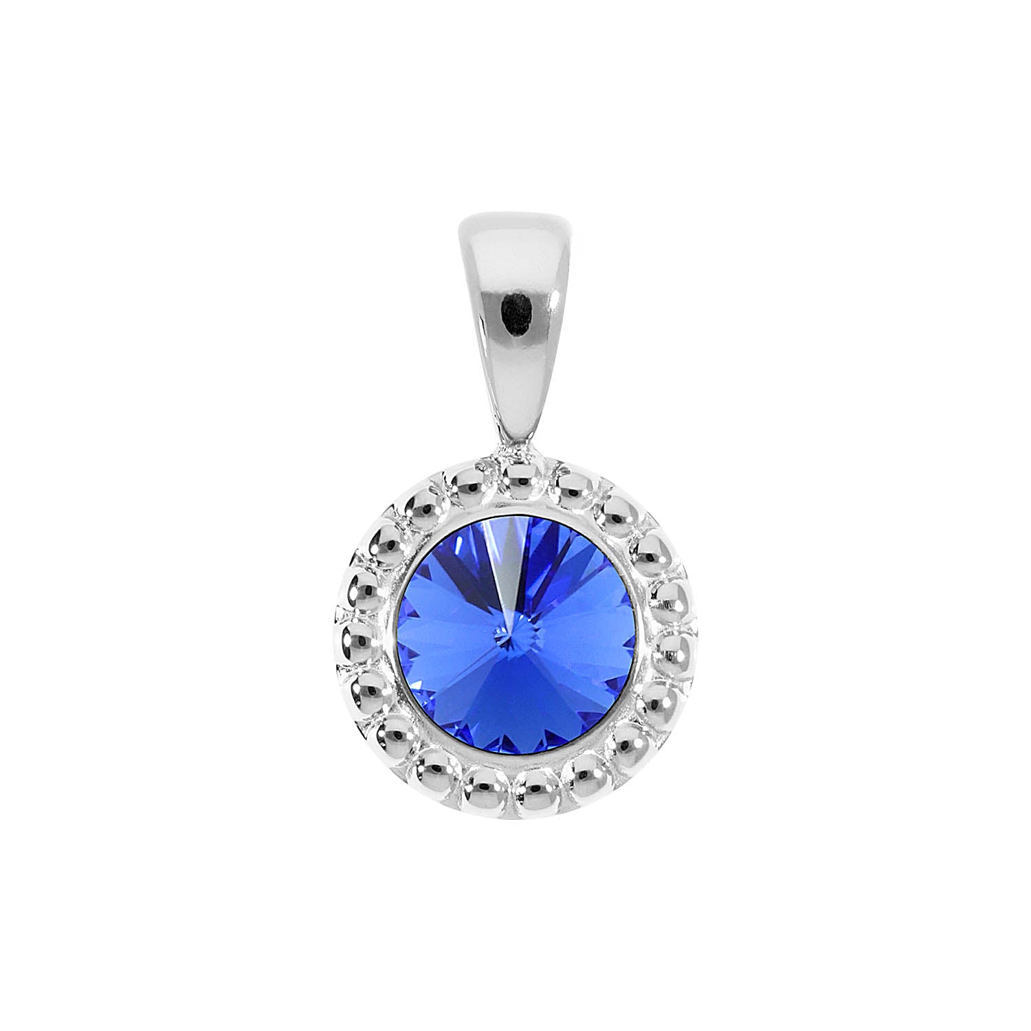 Ghiare Pendant 0.43" - Silver sapphire