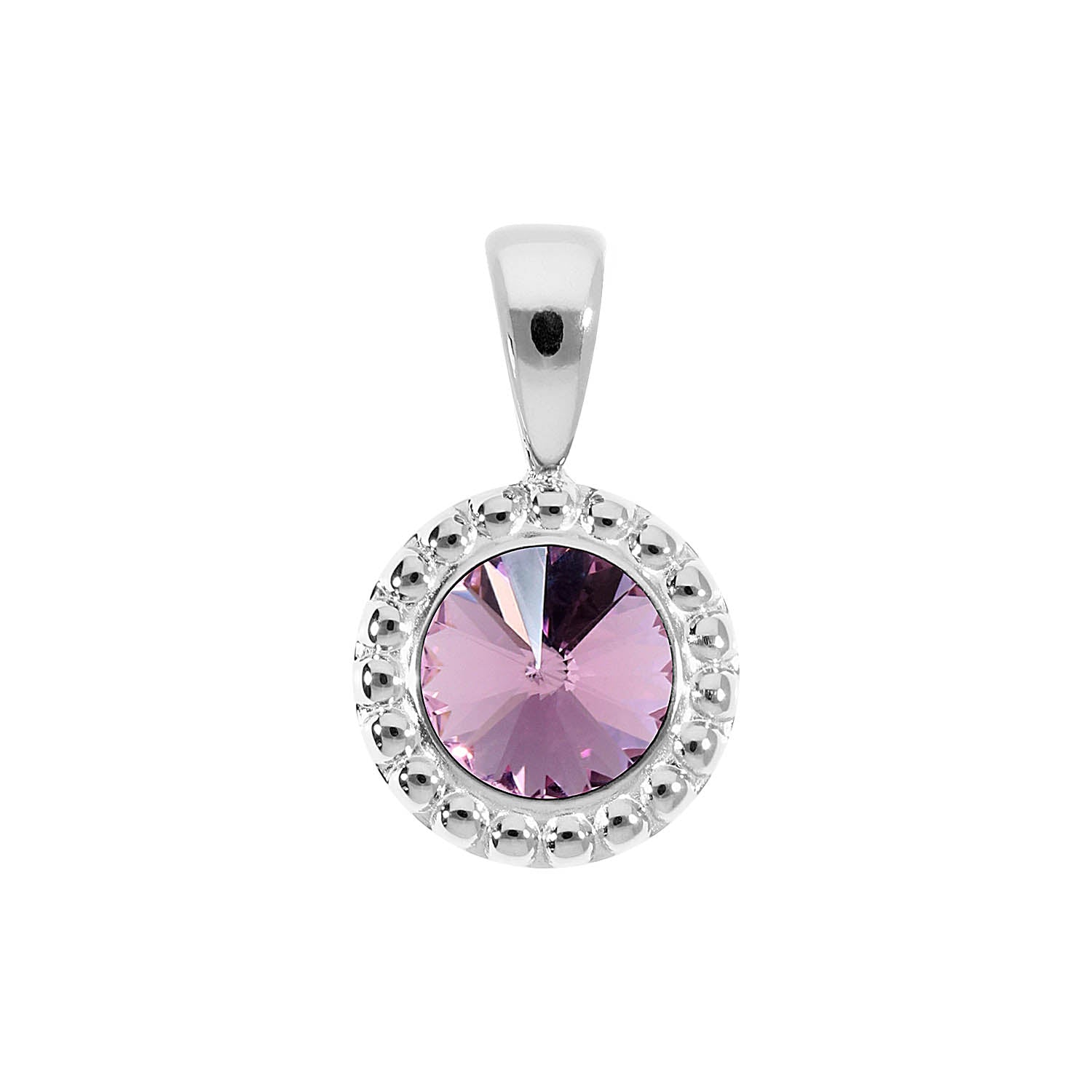 Ghiare Pendant 0.43" - Silver light amethyst