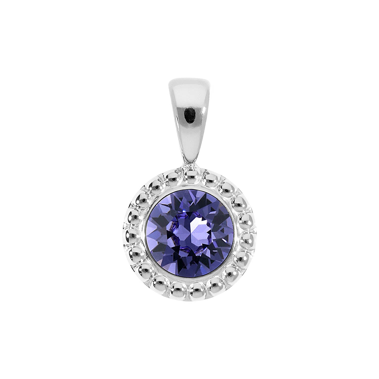 Ghiare Pendant 0.43" - Silver tanzanite