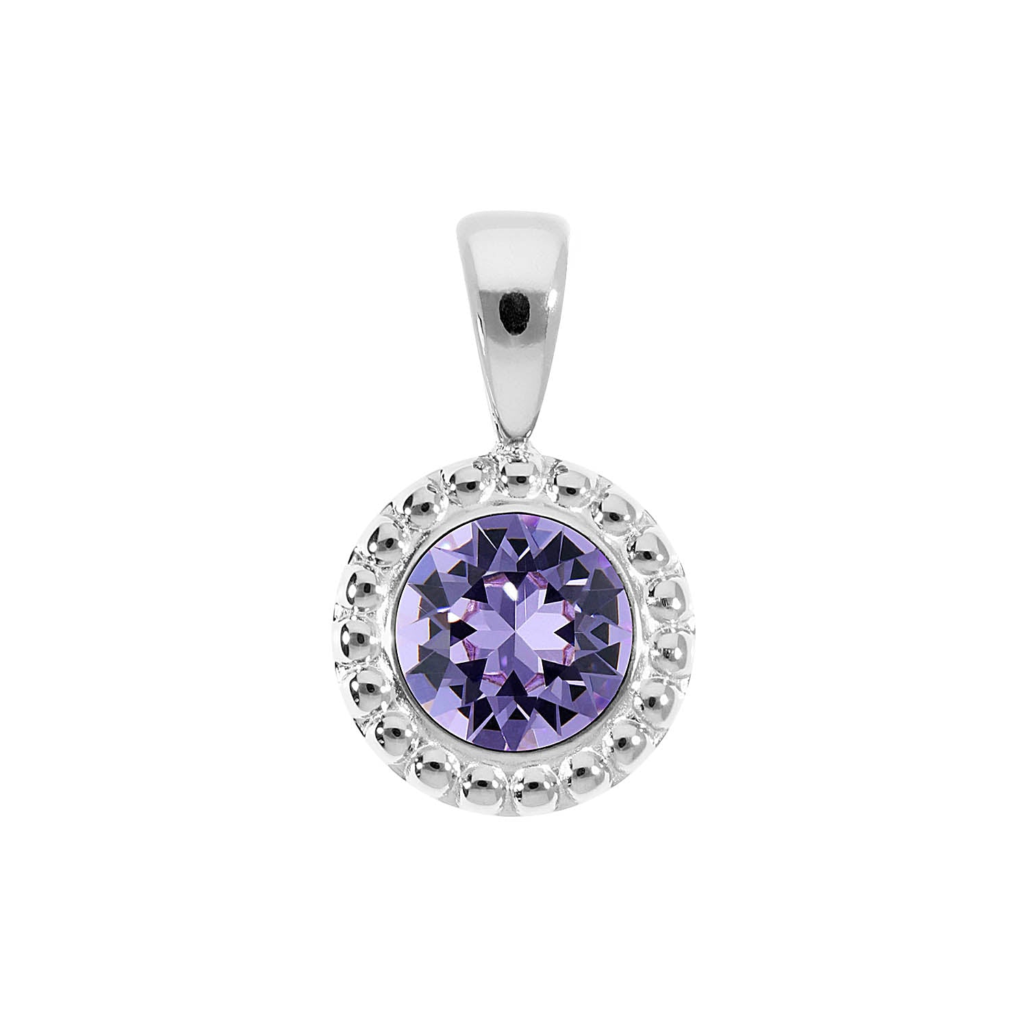 Ghiare Pendant 0.43" - Silver Violet