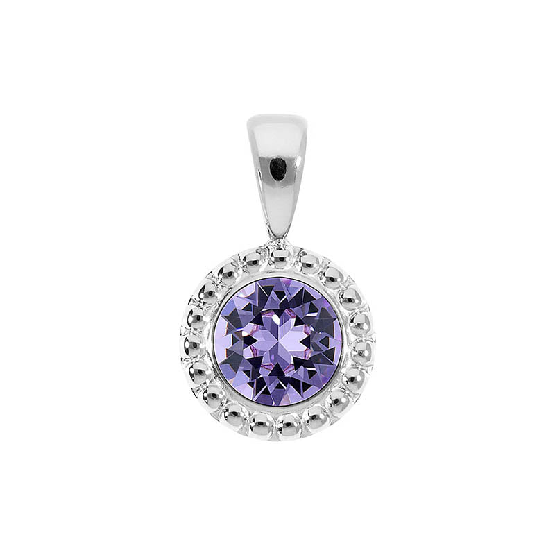 Ghiare Pendant 0.43" - Silver Violet