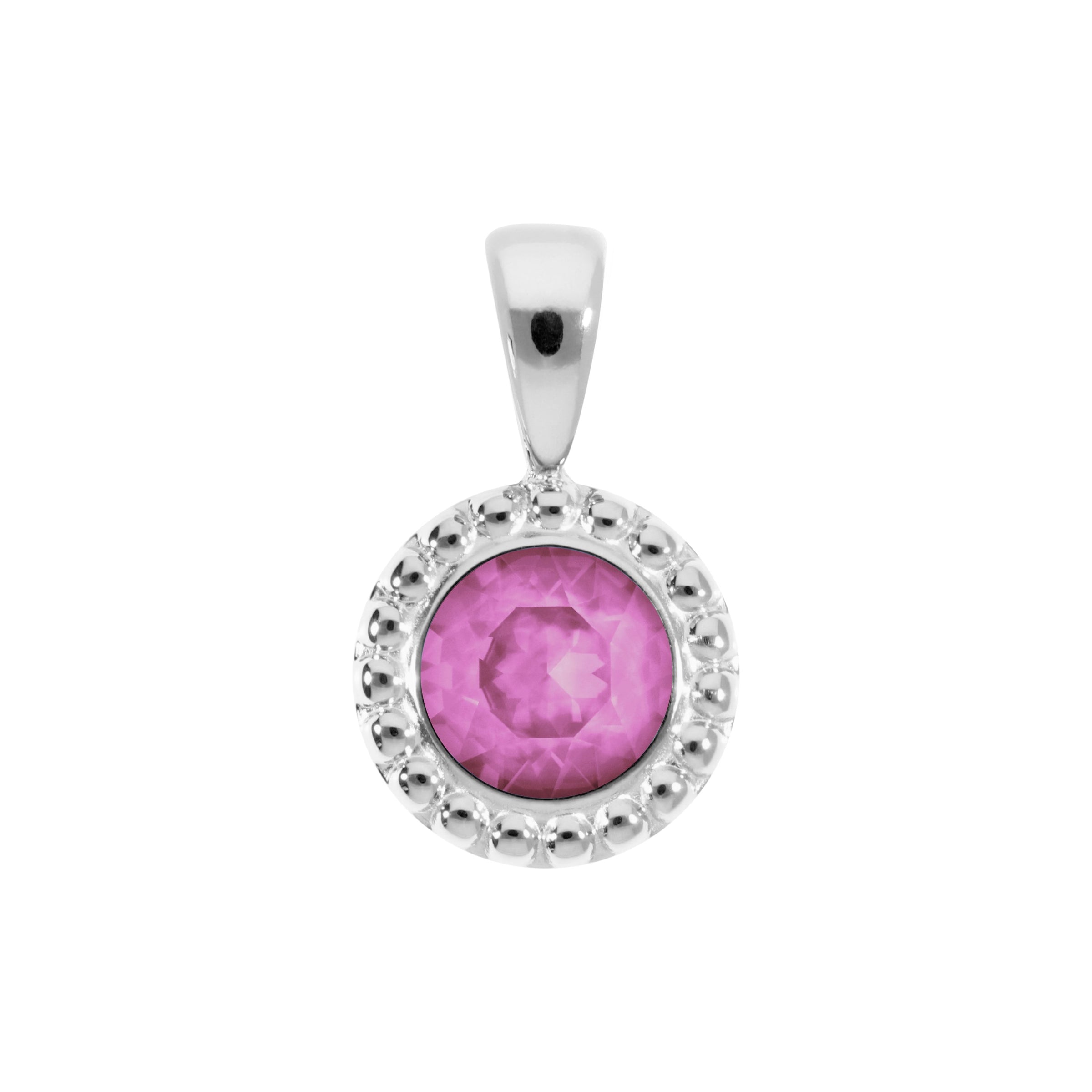 Ghiare Pendant 0.43" - Silver Crystal Orchid Ignite