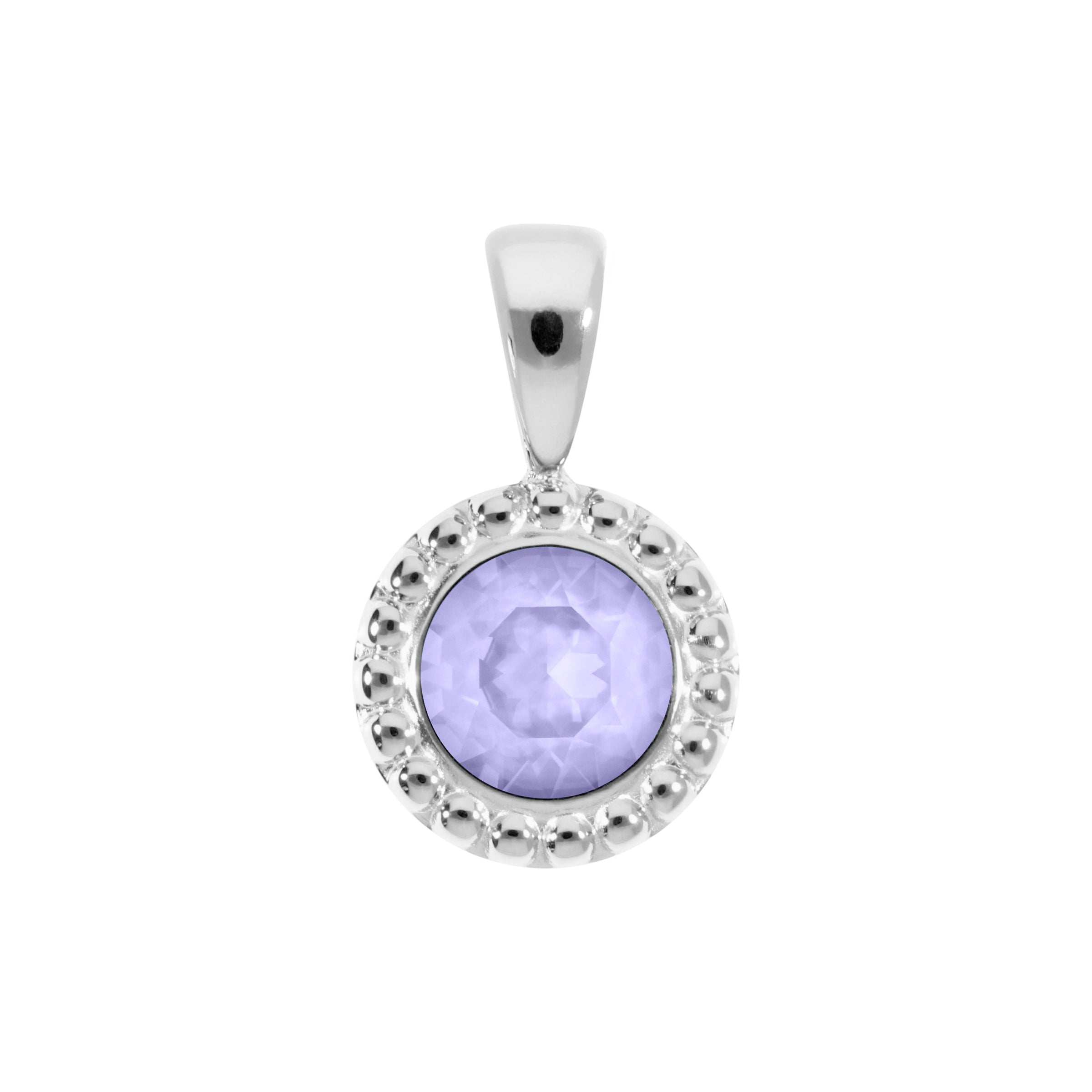 Ghiare Pendant 0.43" - Silver Crystal Purple Ignite